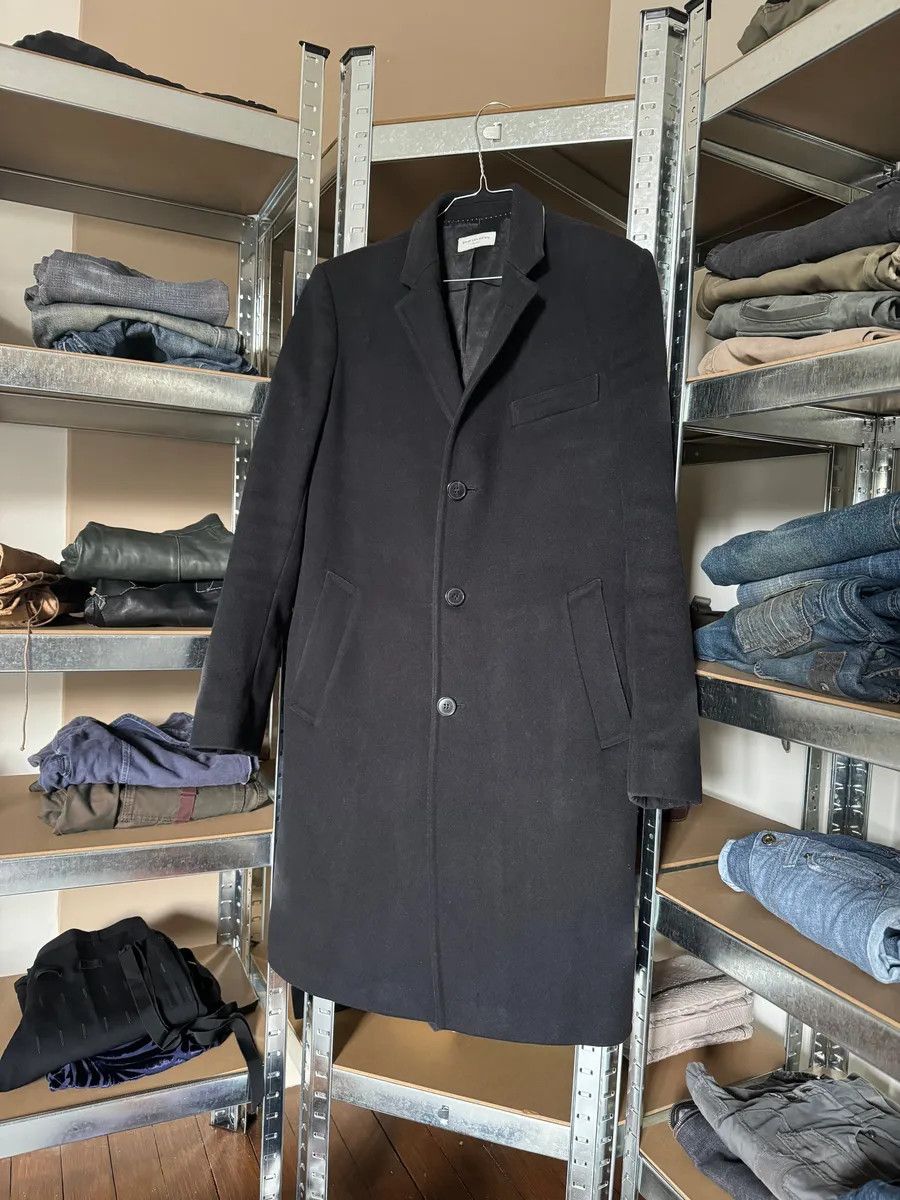 Dries Van Noten 2000s Dries Van Noten Minimalist Navy Wool Long Jacket Size US M / EU 48-50 / 2 - 3 Thumbnail