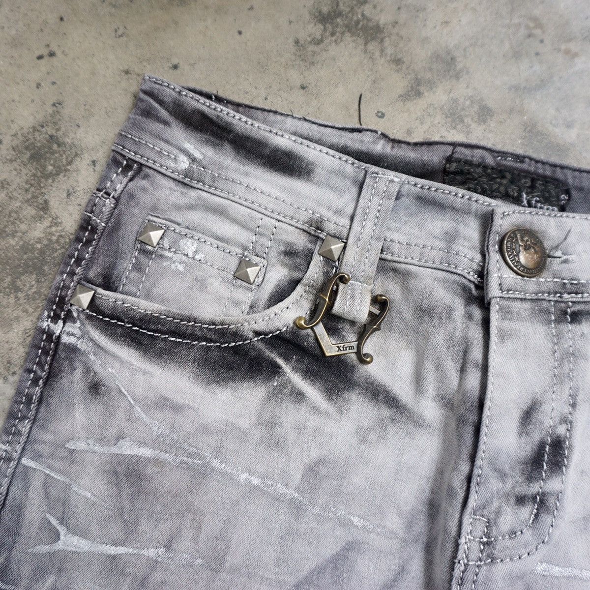 If Six Was Nine × Japanese Brand × Le Grande Bleu (L.G.B.) Xfrm acid wash shadow Jeans Size US 32 / EU 48 - 3 Thumbnail