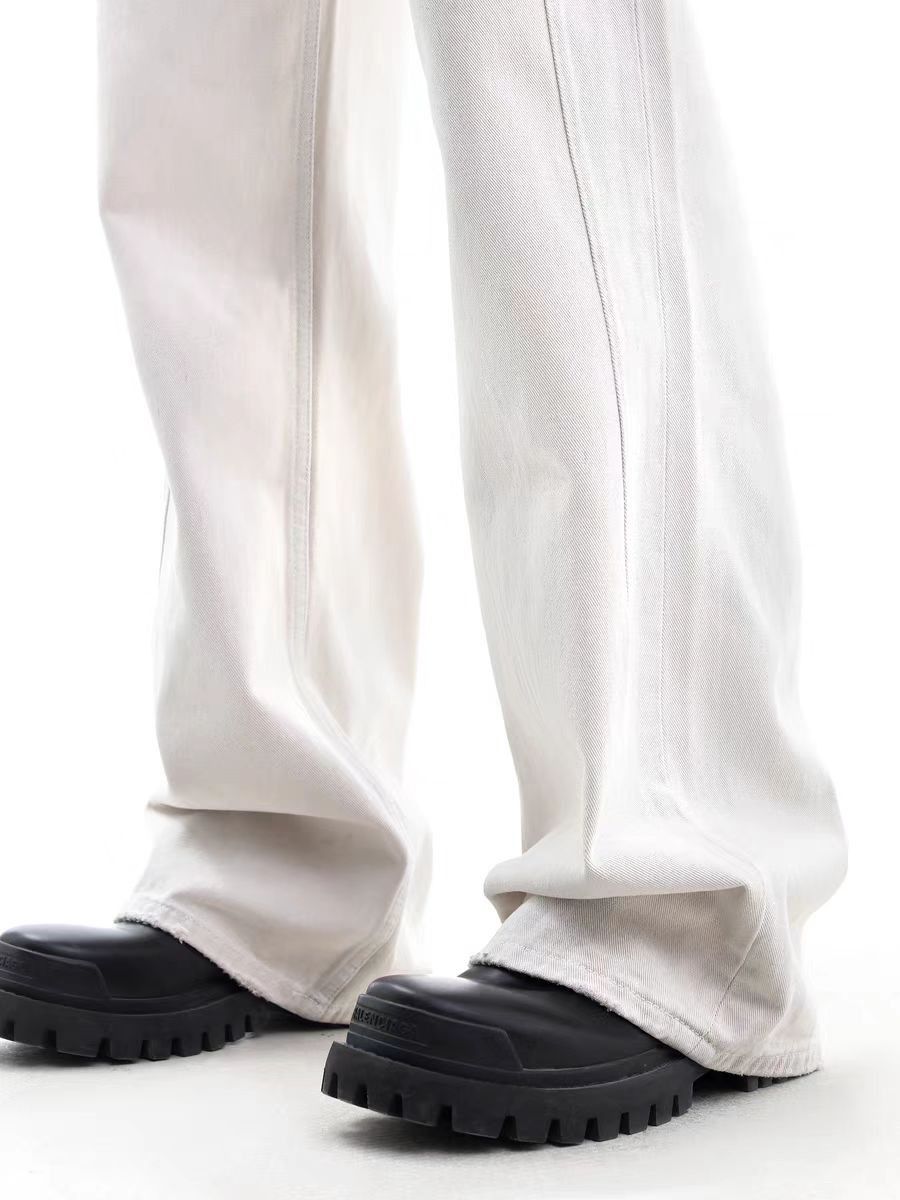 Jean White loose-fitting casual pants Size US 30 / EU 46 - 4 Thumbnail