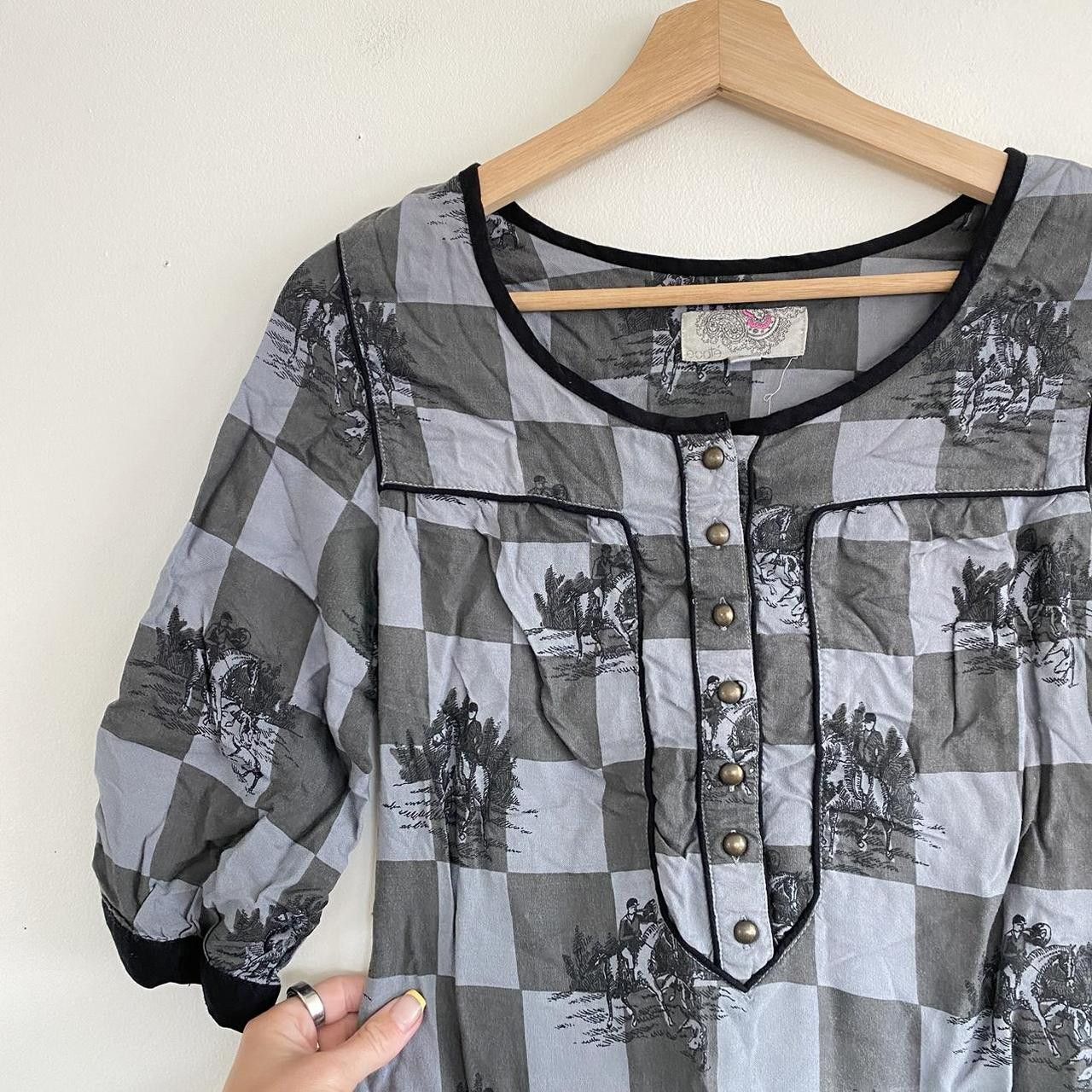 Vintage ECOTE GREY BLACK MINI DRESS WOMENS SIZE XS Size XS / US 0-2 / IT 36-38 - 7 Thumbnail