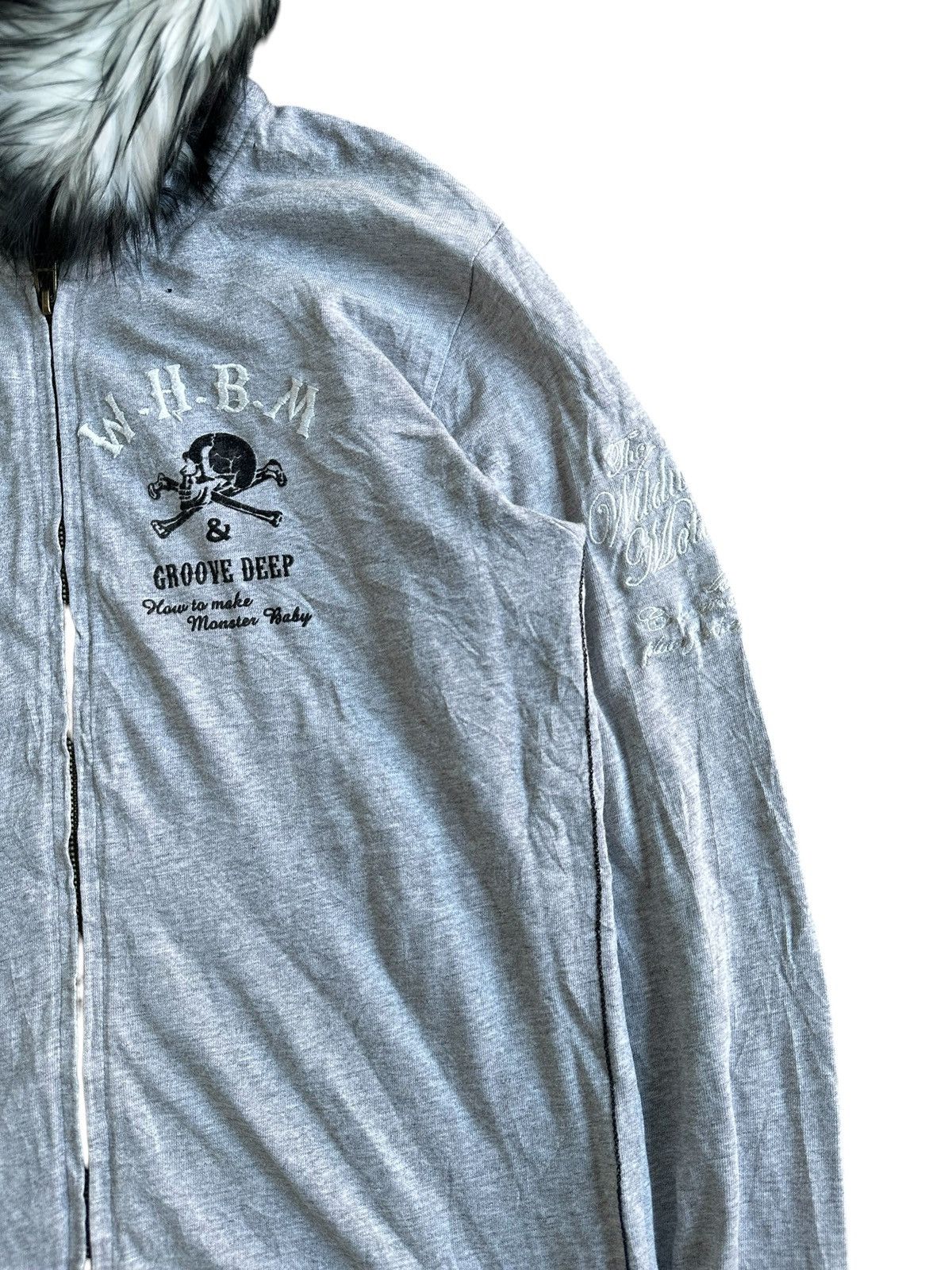 20471120 × Hysteric Glamour × Japanese Brand DISTRESSED Zip Fur HOODIE LIVES OF QUIET DESPERATION PUNK Size US M / EU 48-50 / 2 - 6 Thumbnail