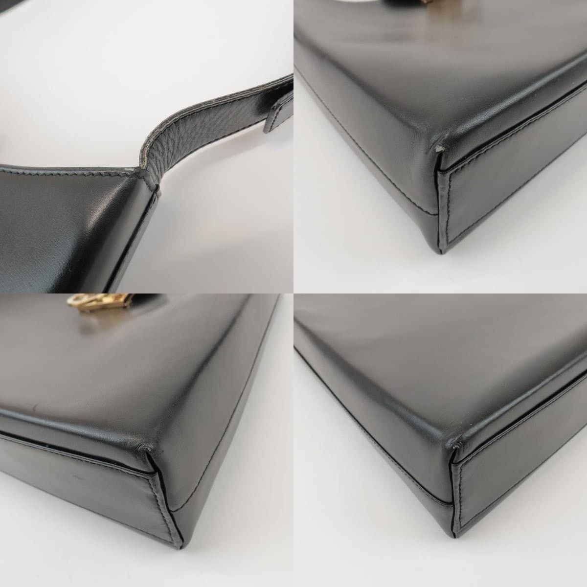 Salvatore Ferragamo Ferragamo Gancini Calfskin Shoulder Bag Black Size ONE SIZE - 5 Thumbnail