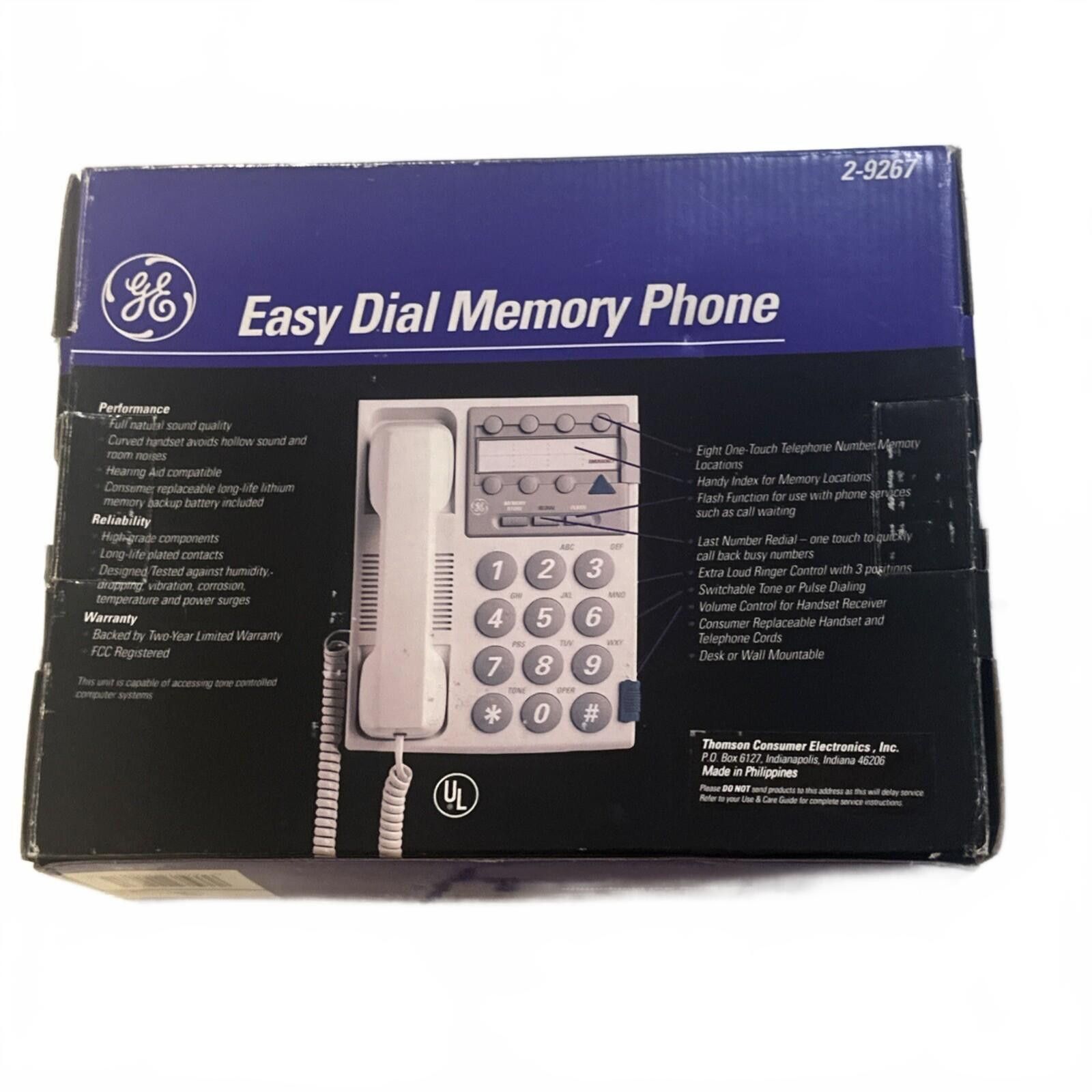 Other New in Box GE Easy Dial Memory Phone Large Numbers 2-9267A Size ONE SIZE - 4 Thumbnail