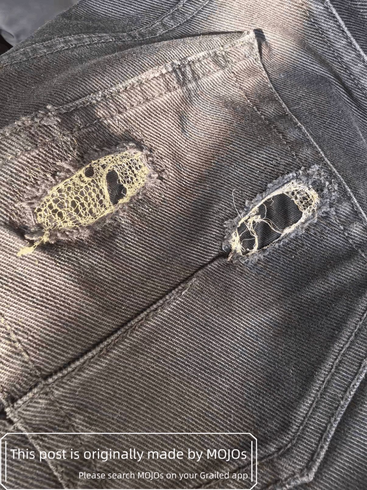 Dior Sz 33 Dior Distressed Patch Denim mojos114828 Size US 33 - 6 Thumbnail