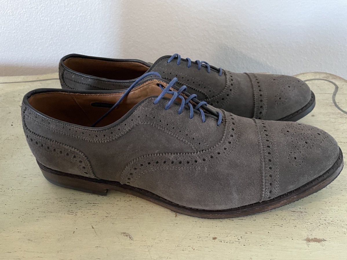 Allen Edmonds Strand Suede Cap Toe Oxford Dress Shoe Size US 13 / EU 46 - 4 Thumbnail