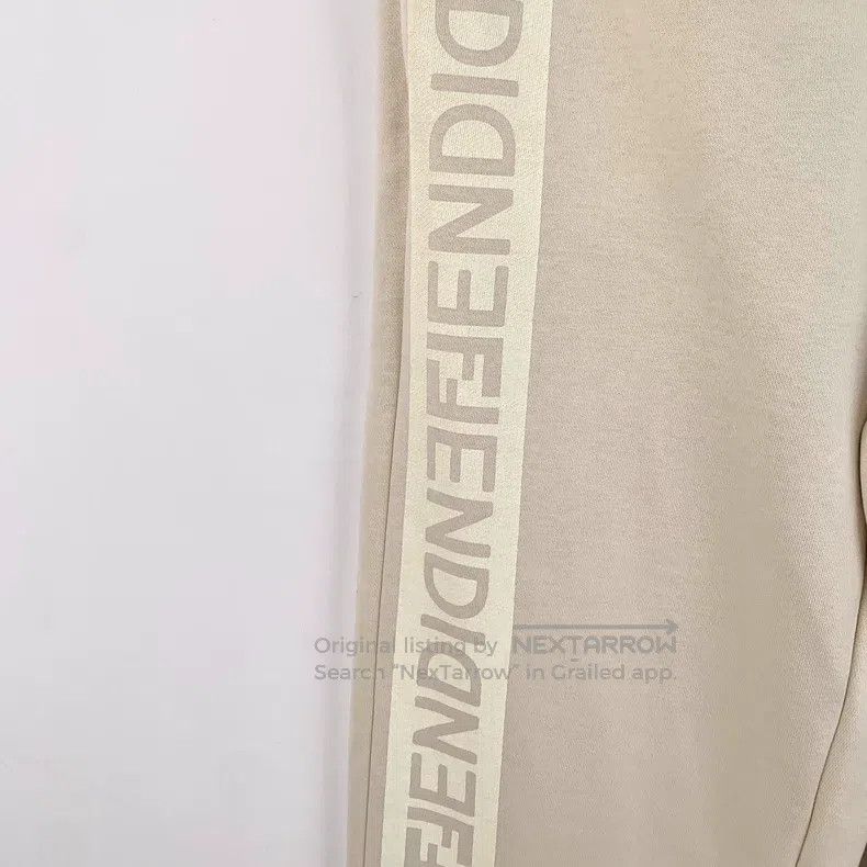 Fendi Fendi Beige side logo letter cotton elastic leg casual spo Size 24" / US 00 / IT 34 - 4 Thumbnail