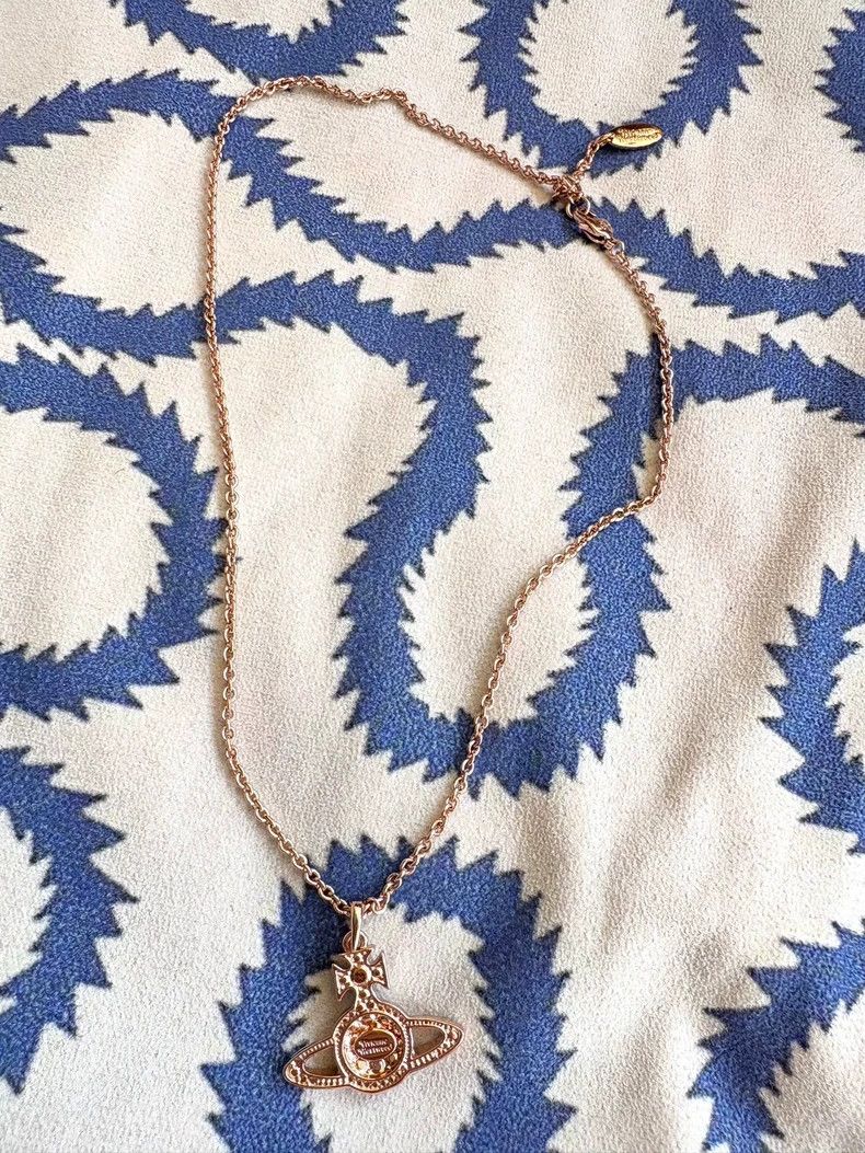 Vivienne Westwood Vivienne Westwood Purple Woven Flat Saturn Necklace Size ONE SIZE - 4 Thumbnail