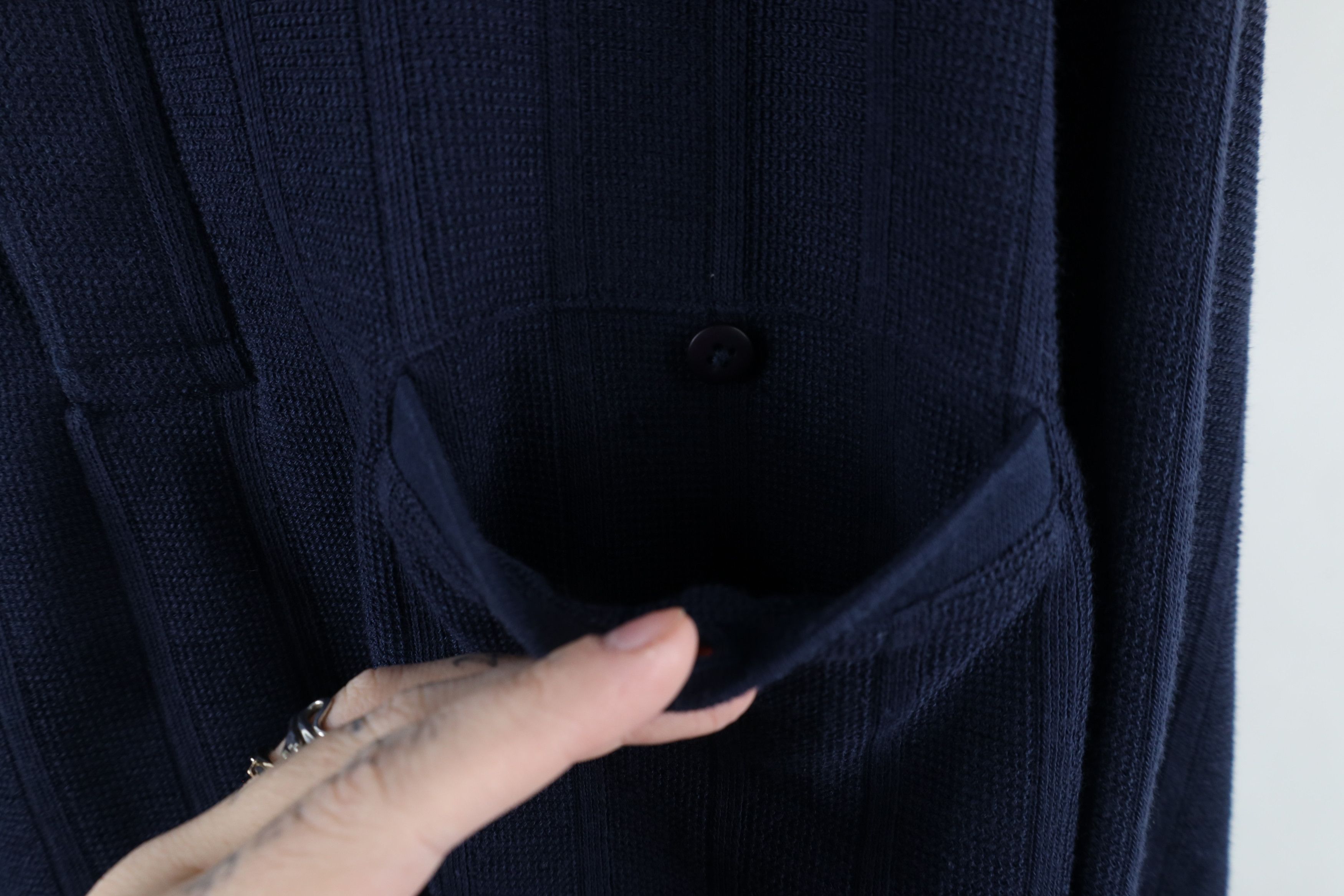 Vintage Vintage 90s Streetwear Thermal Waffle Knit Pullover Polo Size US L / EU 52-54 / 3 - 4 Thumbnail