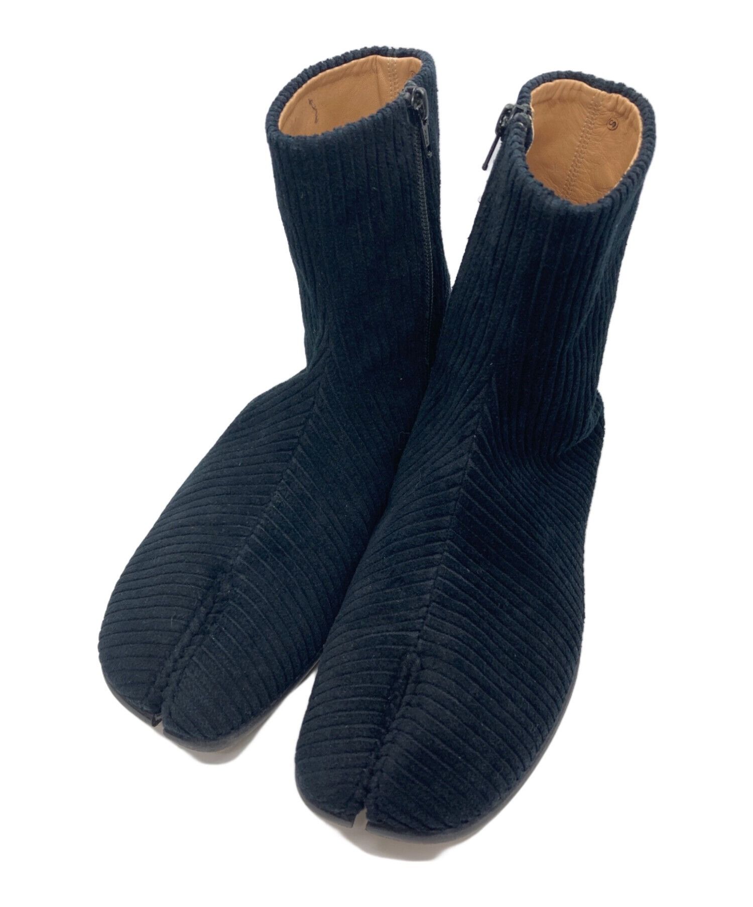 MAISON MARGIELA Corduroy Tabi Boots Black 43
