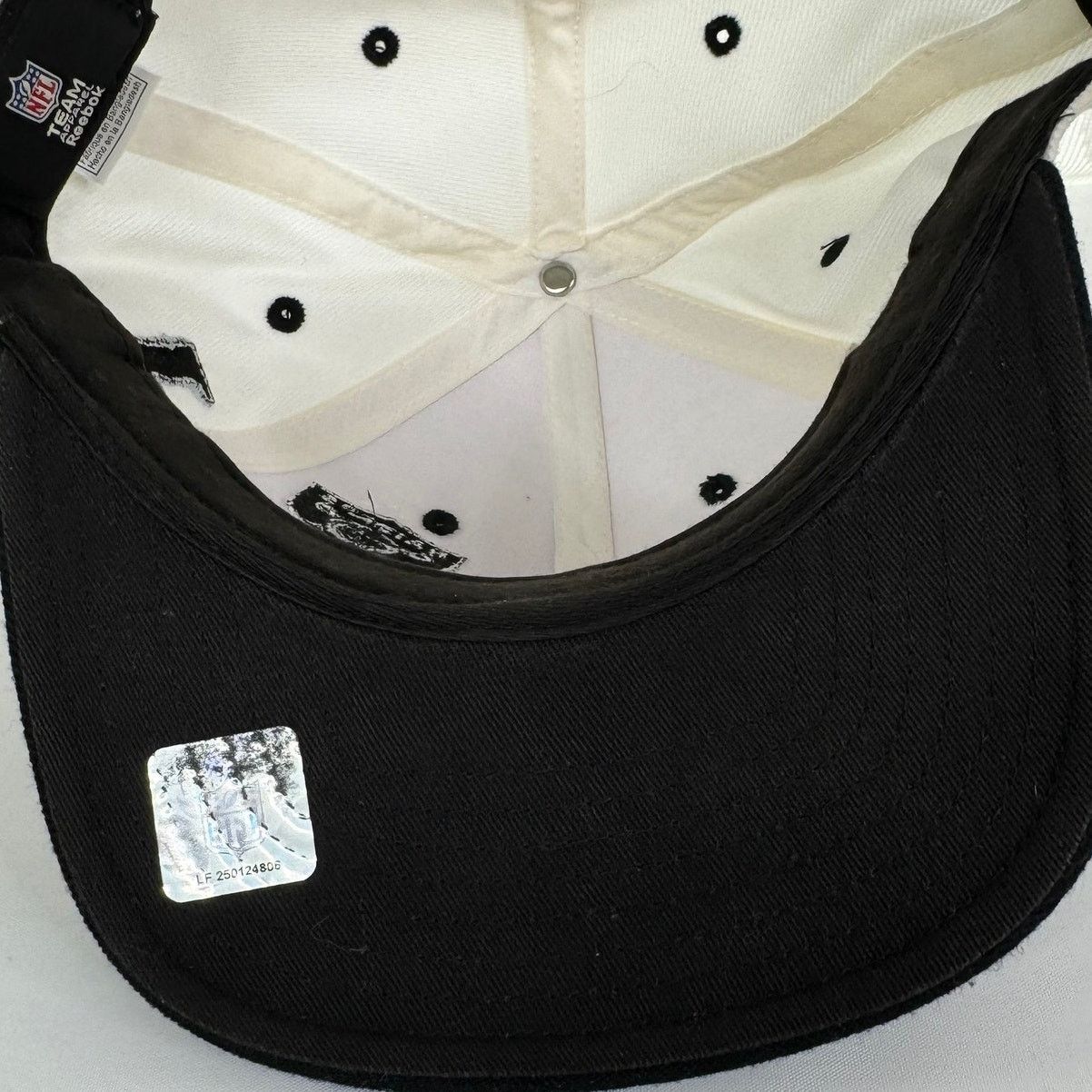Reebok NFL Oakland Raiders Snapback Hat Cap Spell-Out Big Logo Size ONE SIZE - 7 Thumbnail