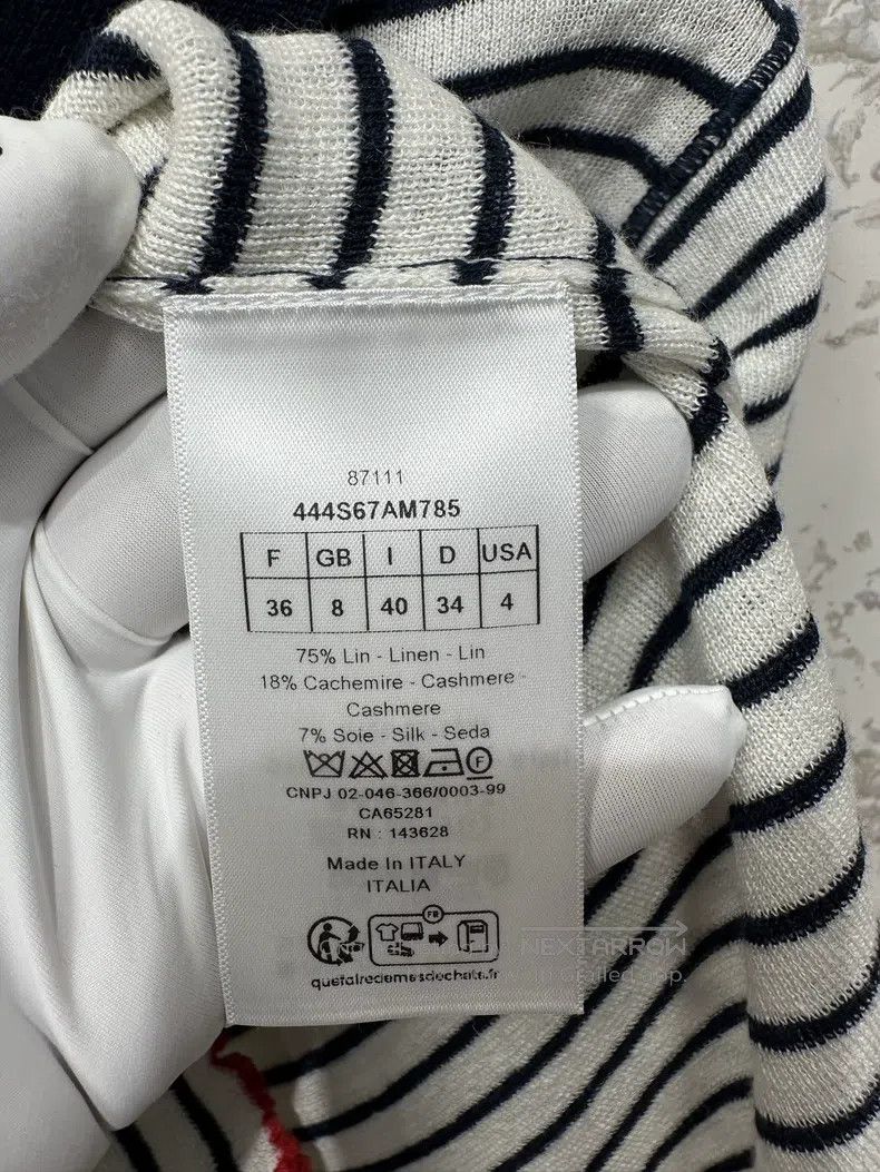 Dior Dior 24 autumn and winter new striped navy collar knitted Size XS / US 0-2 / IT 36-38 - 4 Thumbnail