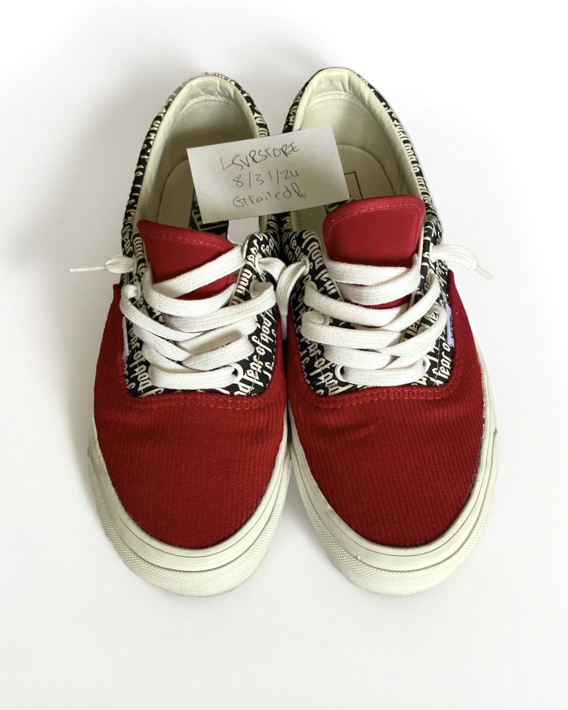 Fear of God × Vans Fear of God x Vans Era 95 DX Red Corduroy 9.5 - Gently Used Size US 9.5 / EU 42-43 - 2 Thumbnail