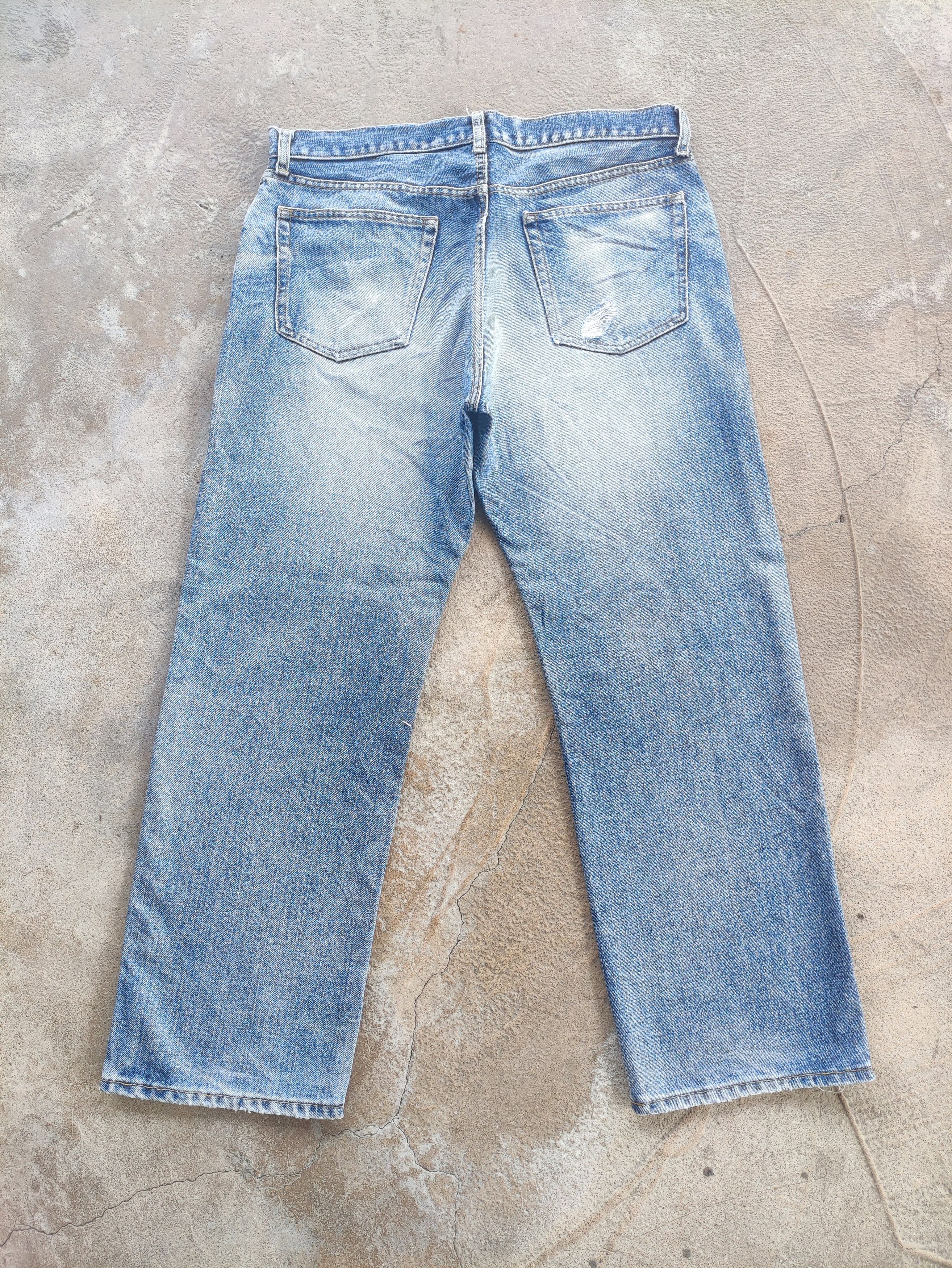 Japanese Brand Vintage Japanese Brand Baggy Denim Distressed Faded Pants Size US 36 / EU 52 - 8 Thumbnail