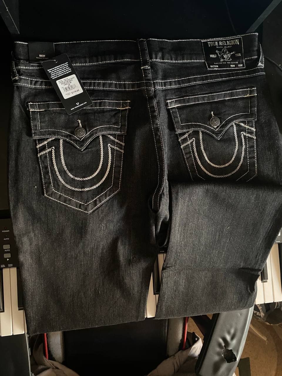 True Religion True Religion Ricky SN Rope Logo Flag Jeans Size US 33 - 6 Thumbnail