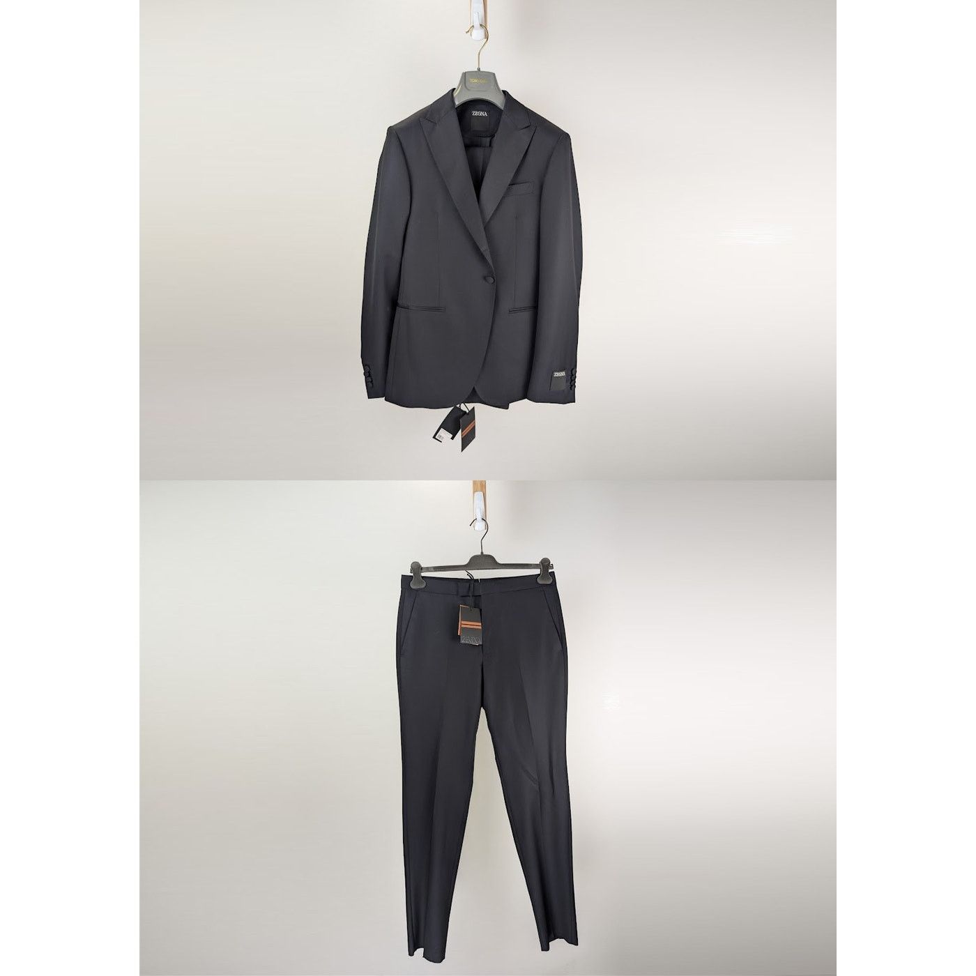 Ermenegildo Zegna o1rshd1 Mens Suit - Blazer and Casual Pants in Black Size US M / EU 48-50 / 2 - 1 Thumbnail