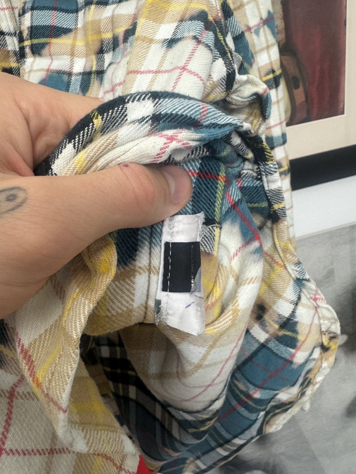 Diesel Diesel Bleached Flannel Plaid Button Up Shirt Avant Garde Size US L / EU 52-54 / 3 - 5 Thumbnail