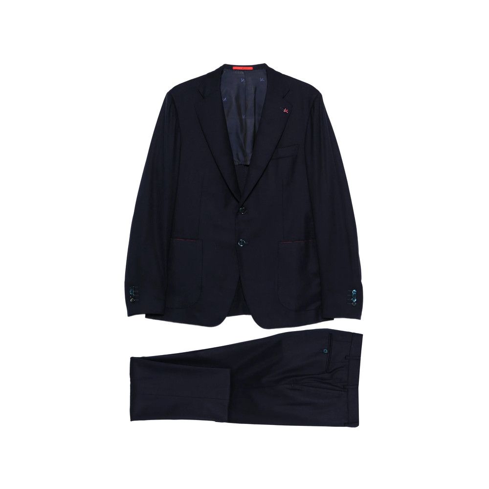 Isaia Isaia BLUE Suits - Single Breasted Suits Size US XXL / EU 58 / 5 - 1 Thumbnail