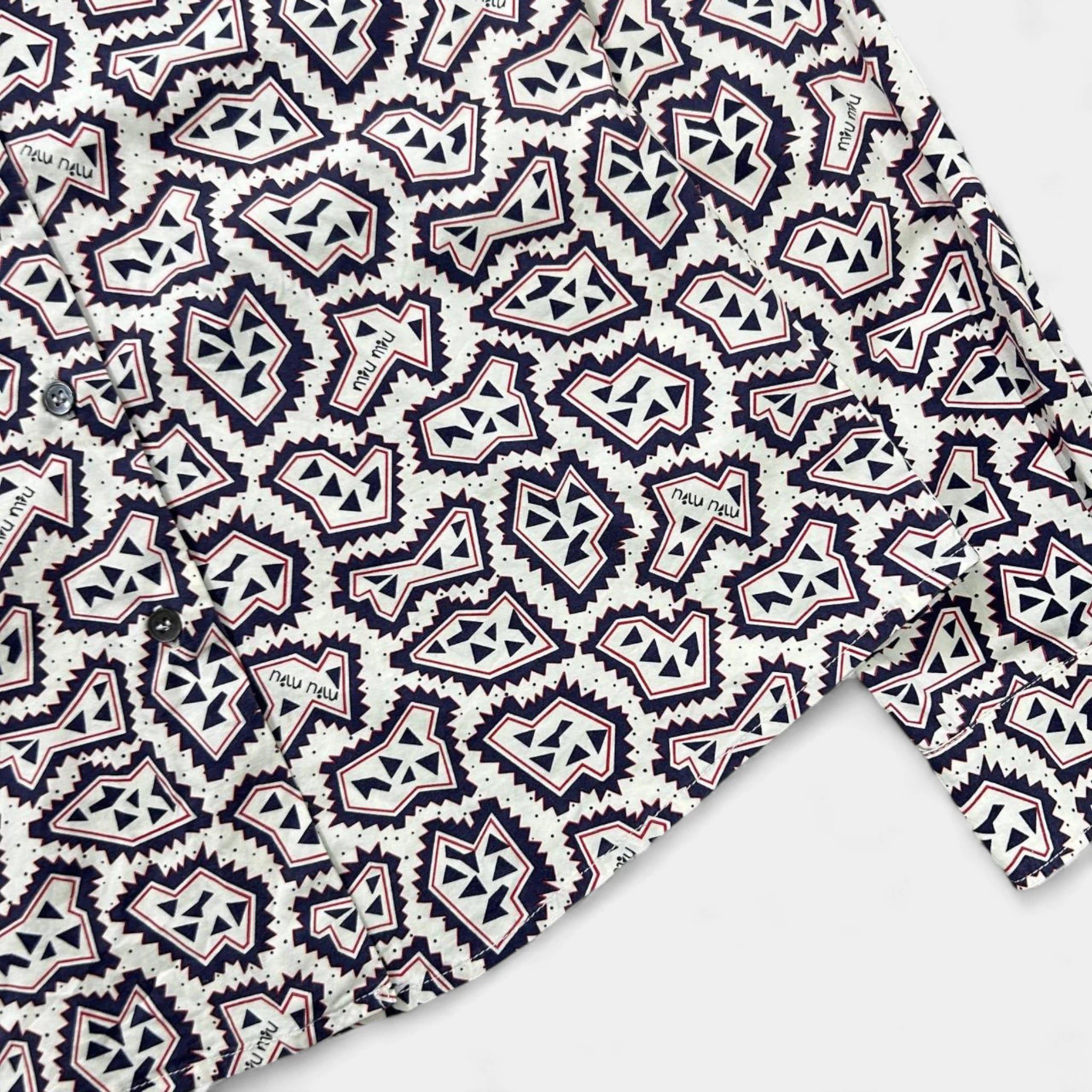 Miu Miu Miu Miu Geometric Pattern Printed Shirt Size US XS / EU 42 / 0 - 2 Thumbnail