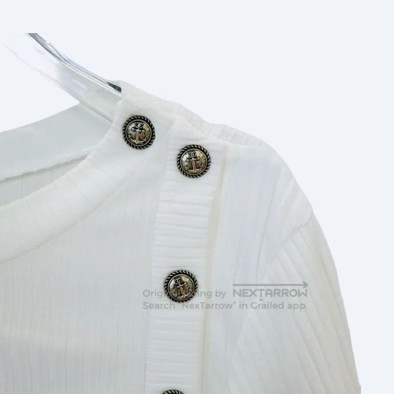 Chanel Chanel White anchor riveted round-neck short-sleeved knitt Size XXS / US 00 / IT 34 - 3 Thumbnail