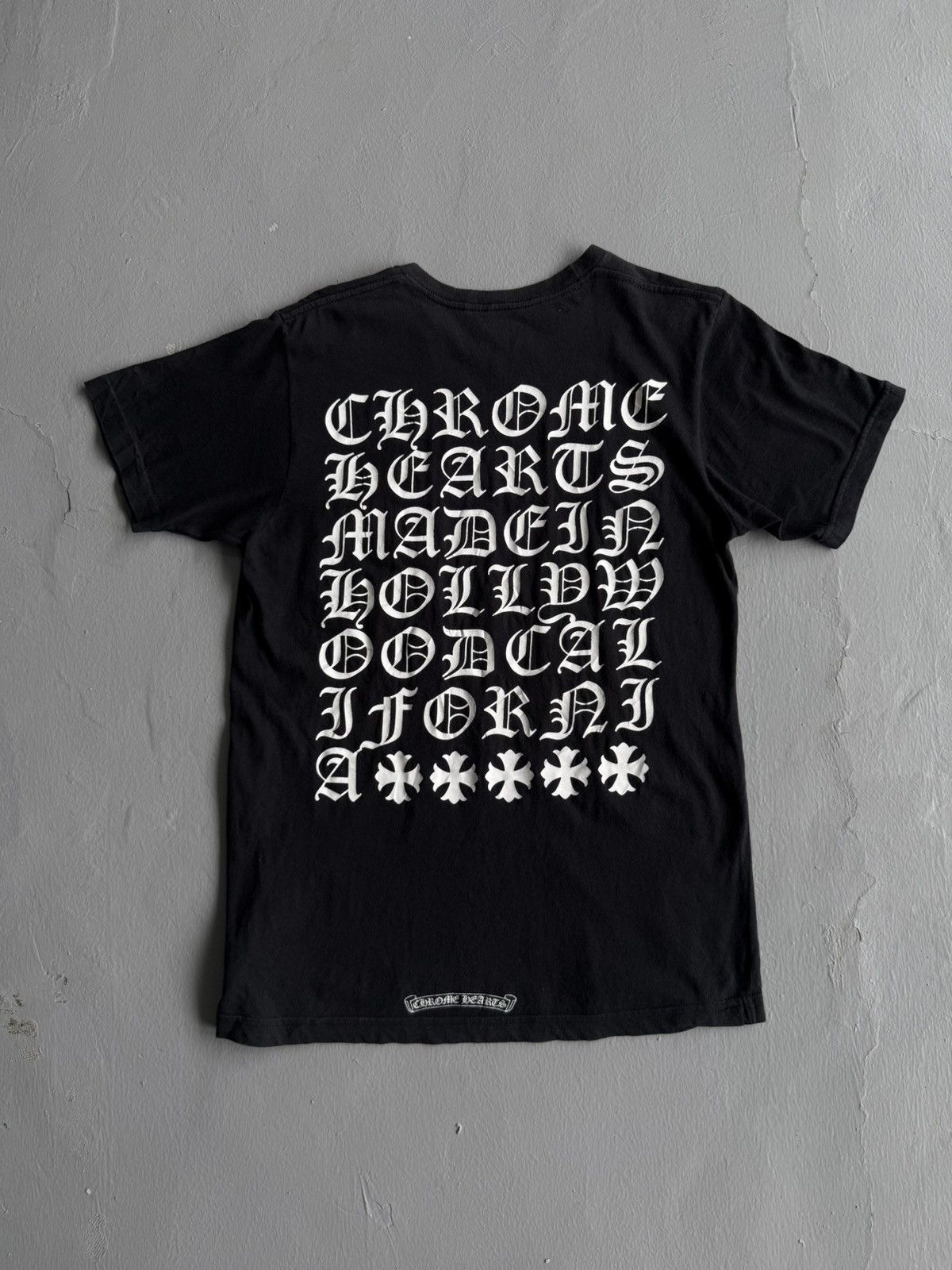 Chrome Hearts CH Eye Chart Pink Dagger Short Sleeve T-Shirt