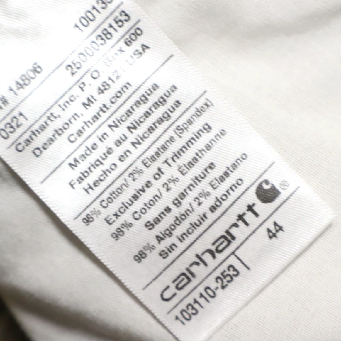 Carhartt Carhartt Stretch Rigby Relaxed Canvas Chino Shorts Khaki 44 Mens RegularFit Cotton Big & Tall Casual Shorts Size US 44 / EU 60 - 7 Thumbnail