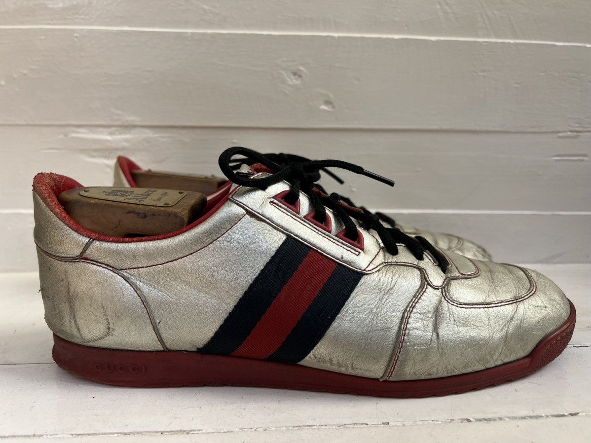 Gucci GUCCI Guccissima Silver Sneakers ITALY Mens Shoes 233334 Size US 9 / EU 42 - 5 Thumbnail