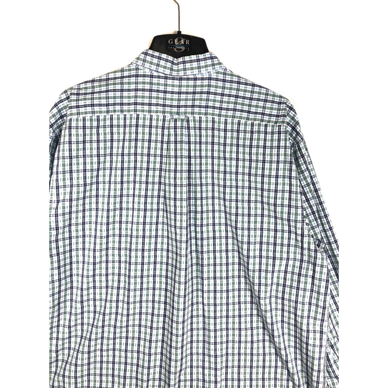 Izod IZOD Mens Shirt 2XL Plaid Long Sleeve Button-Up Green Blue Casual Shirt Mens Size US XXL / EU 58 / 5 - 6 Thumbnail