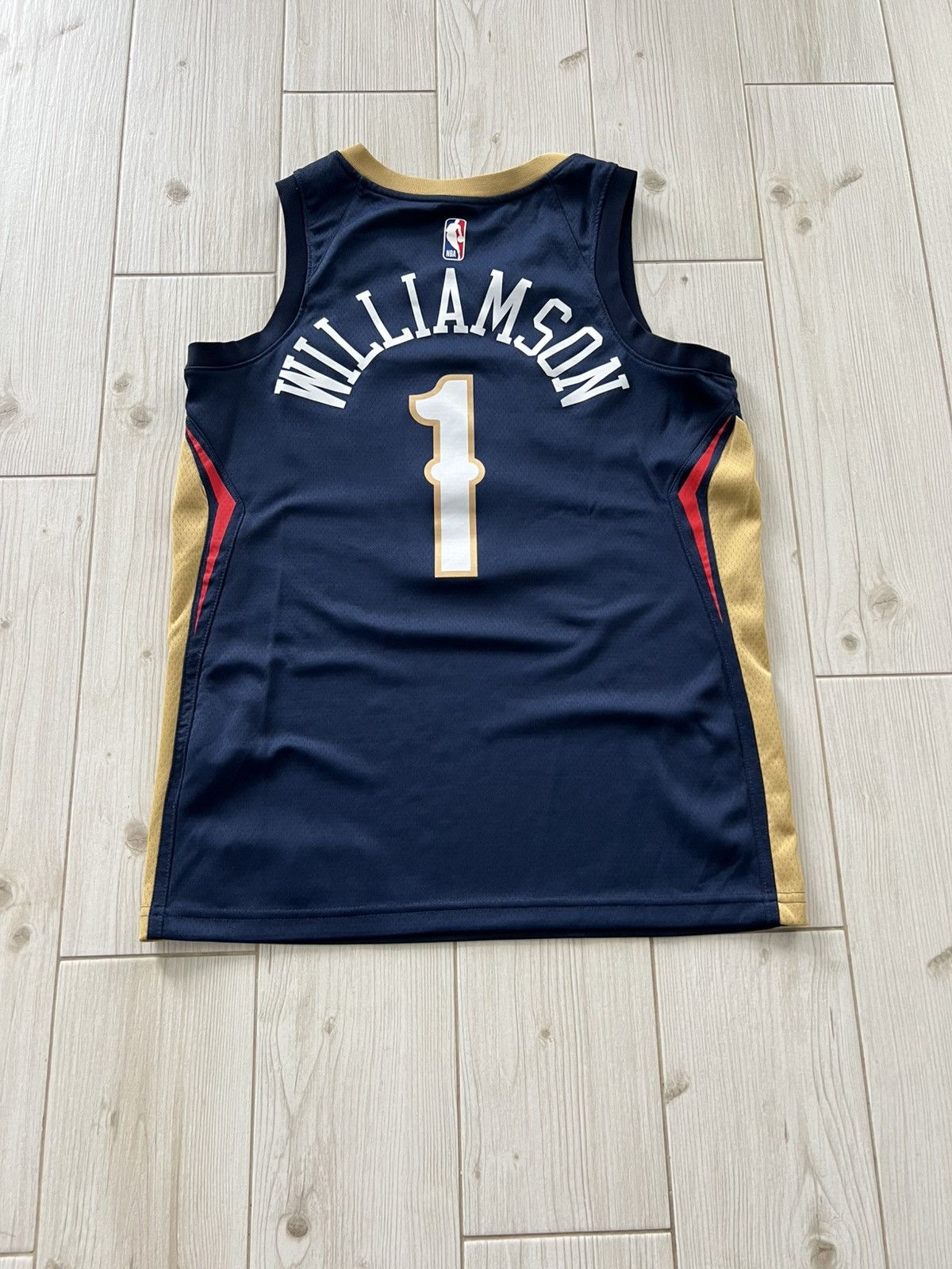 NBA Nike Men's NBA Orleans Zion Williamson Jersey Blue Gold M Size US M / EU 48-50 / 2 - 12 Thumbnail