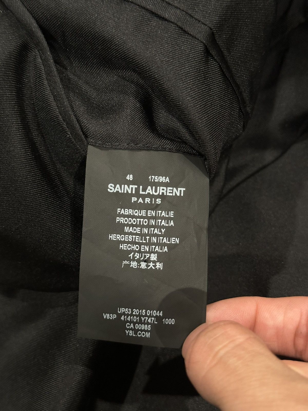 Hedi Slimane × Saint Laurent Paris SS16 Surf Sound Studded Fringe Blazer 48 Size 48R - 7 Thumbnail