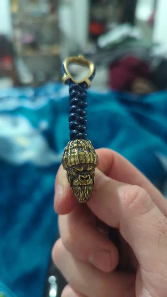 Handmade 2Pcs Ring Knife Beads Paracord Brass Bead Handmade Size ONE SIZE - 4 Thumbnail