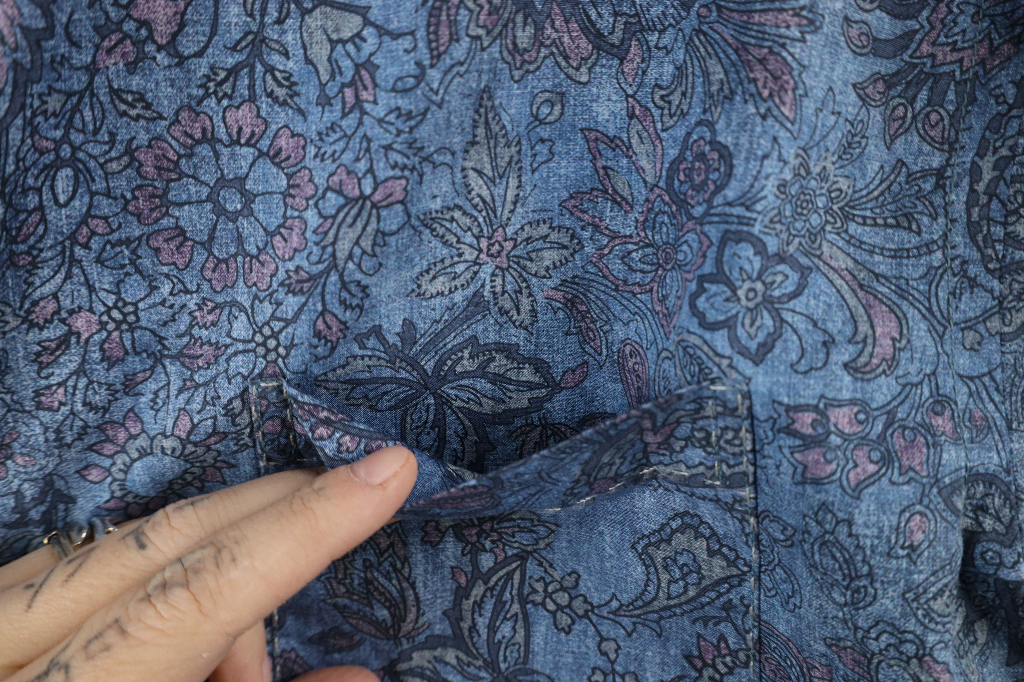Hugo Boss × Vintage Hugo Boss Fit Rainbow Paisley Flower Collared Button Shirt Size US XL / EU 56 / 4 - 6 Thumbnail