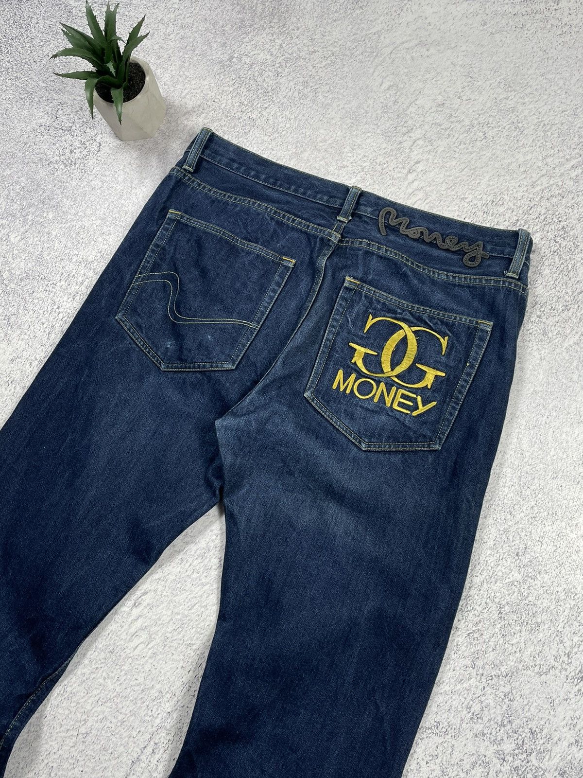 Japanese Brand × Vintage Vintage Money Logo Seldvedge Denim Jeans Size US 32 / EU 48 - 3 Thumbnail