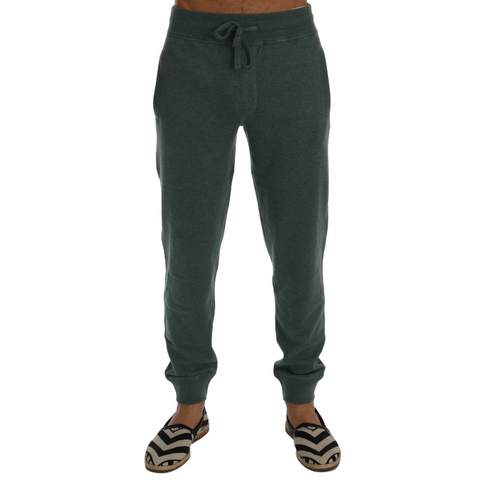 image of Dolce Gabbana NWT Green Cashmere Sport Pants, Men's (Size 32)