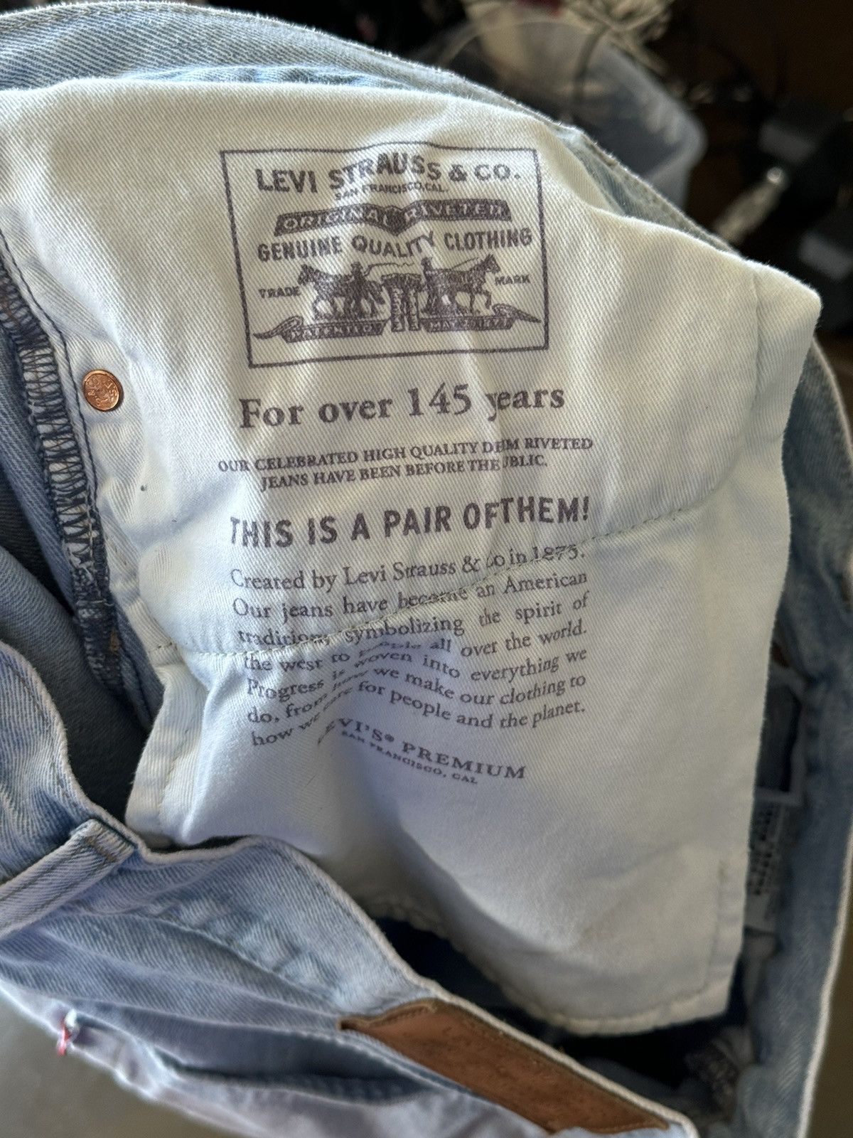 Levi's Levi's 505 regular fit blue jeans W36 x L36 Size US 36 / EU 52 - 4 Thumbnail