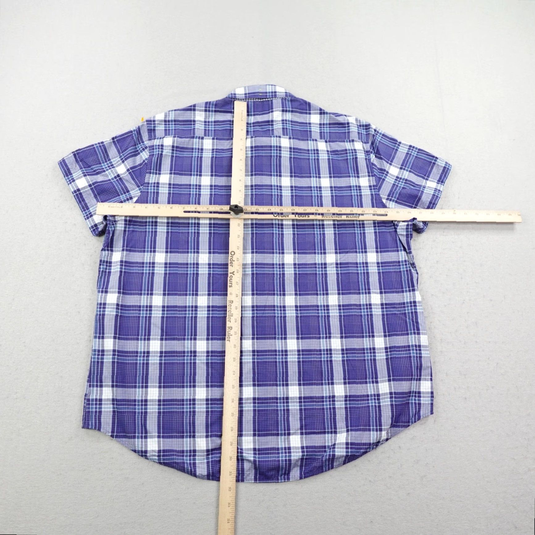 Robert Graham Robert Graham Shirt Mens 3XL Blue Plaid Short Sleeve Tailored Fit Button-Up Size US XXL / EU 58 / 5 - 6 Thumbnail