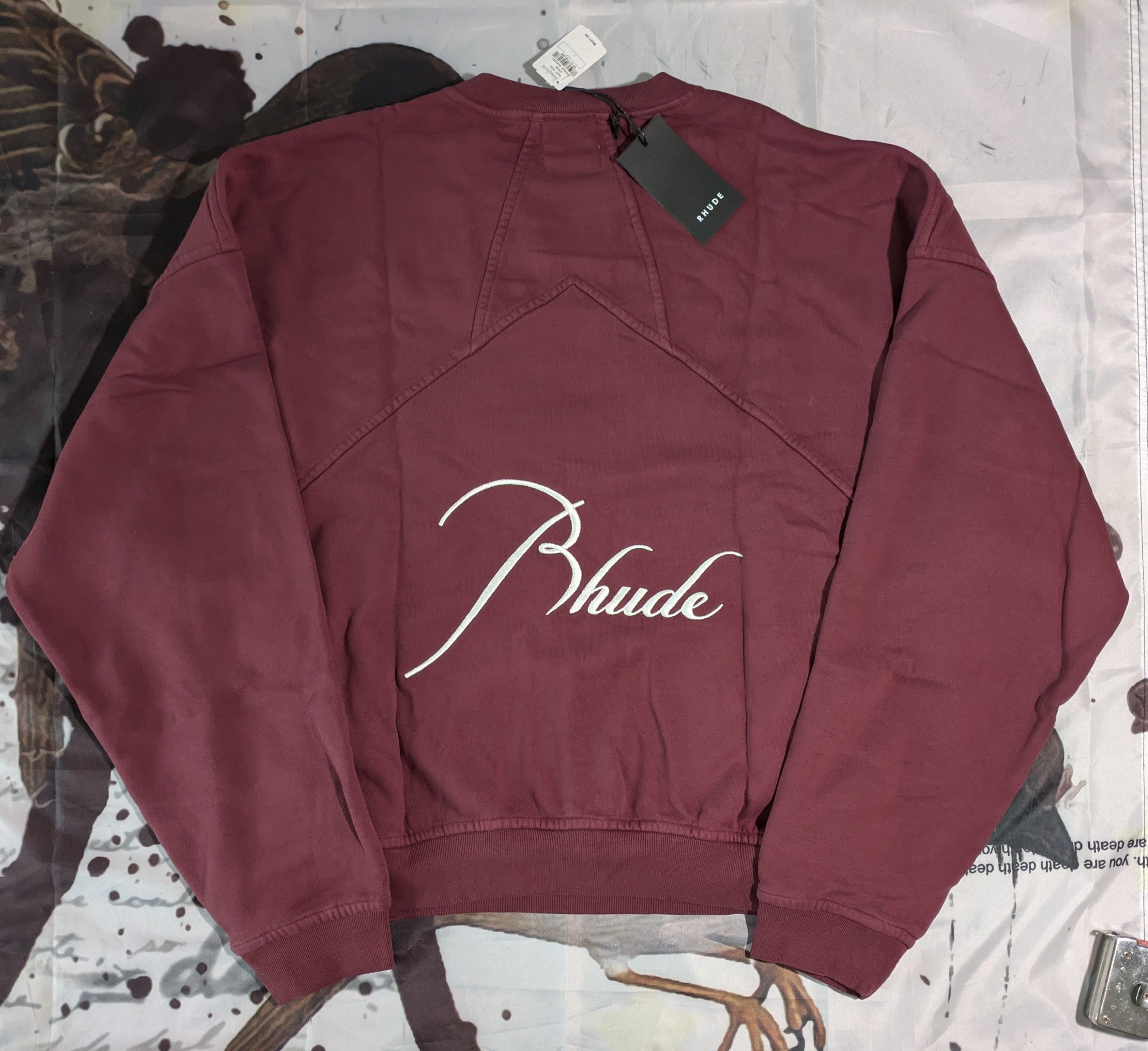 Rhude Logo Crewneck w/ Slit Pockets Size US L / EU 52-54 / 3 - 2 Thumbnail