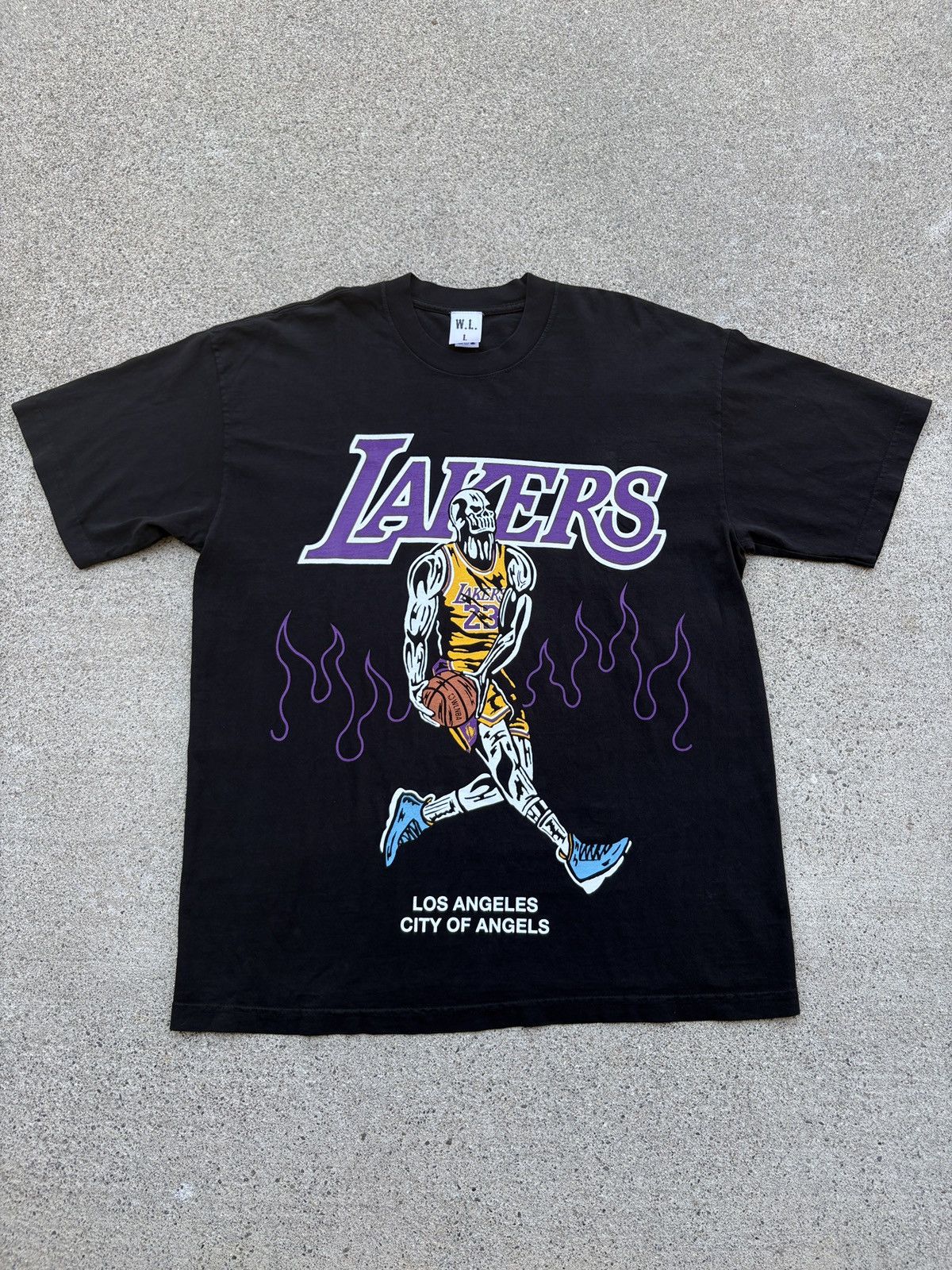 2023 Warren Lotas X LA Lakers “City Of Angels” T-Shirt Sz. L