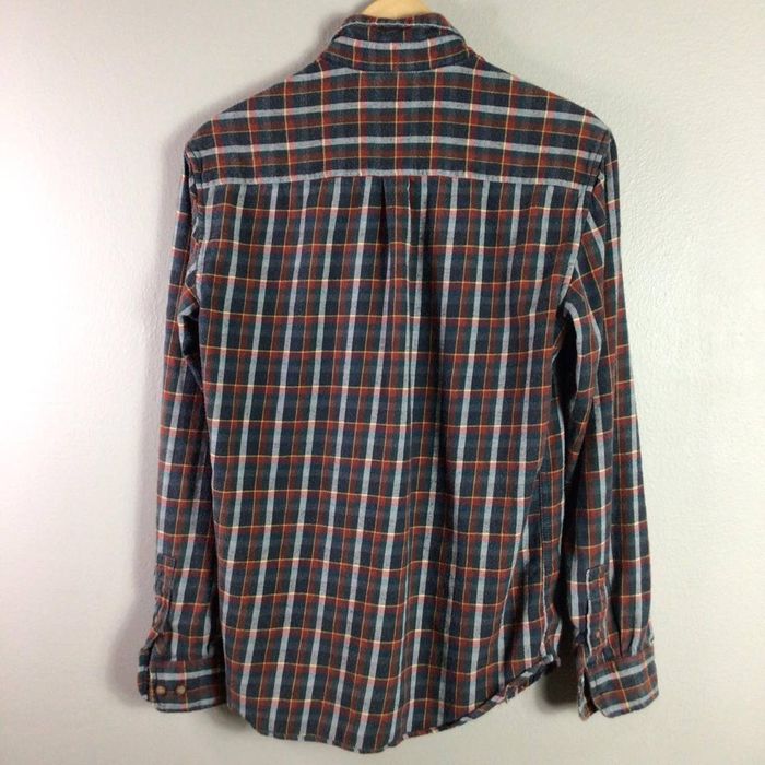 Stapleford StapleFord Workwear Flannel Shirt Burgundy Grey Small | Grailed