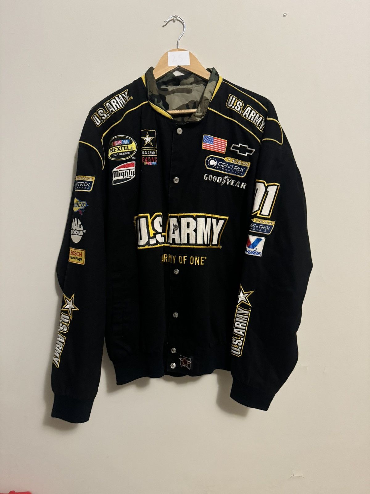 image of Jeff Hamilton x Nascar Vintage Jh Nascar Jacket in Black, Men's (Size XL)