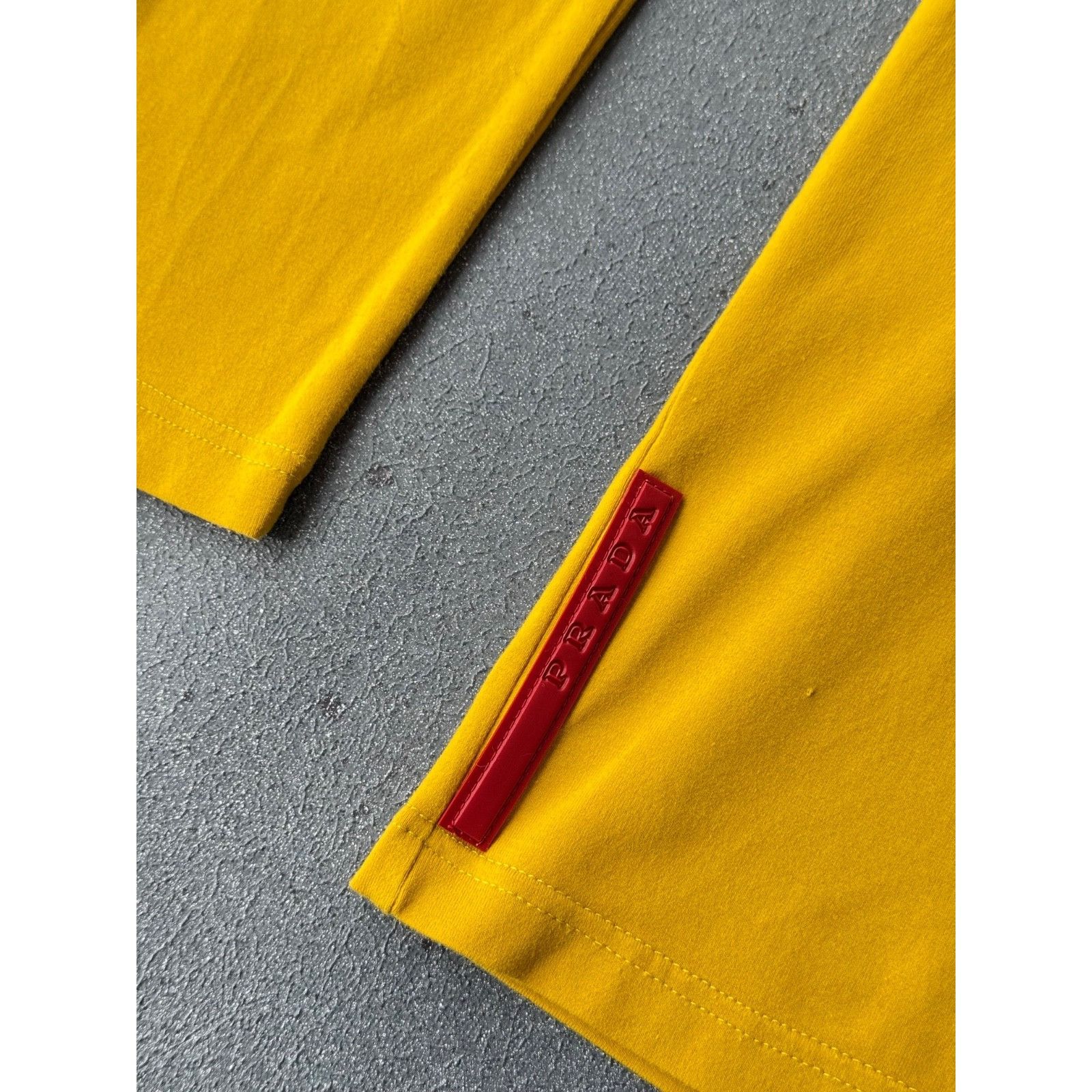 Prada Prada Long Sleeve Red Tab T-shirt Yellow Mens Size S Size US S / EU 44-46 / 1 - 3 Thumbnail