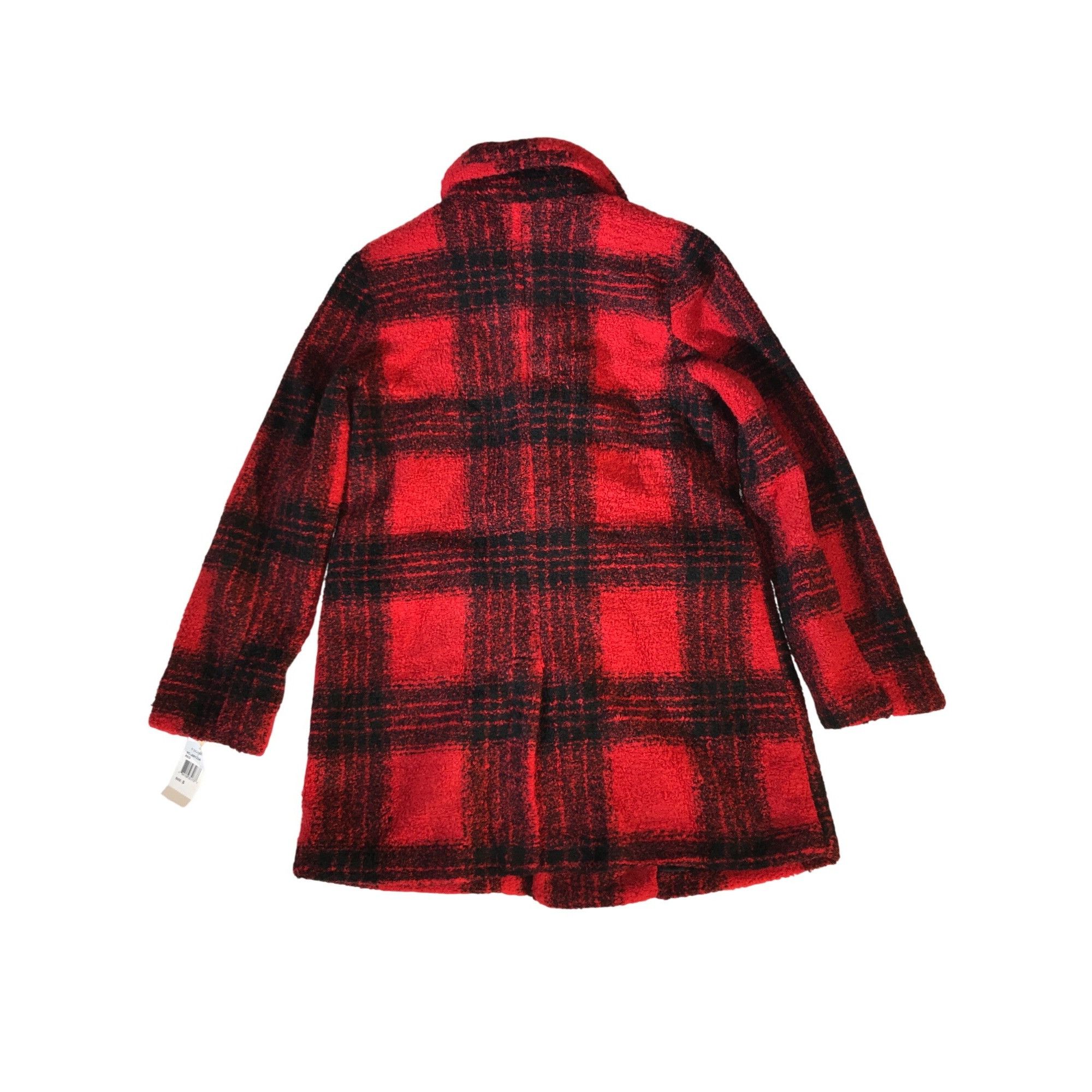 Other Vigoss Womens Red & Black Plaid Wool Blend Coat Size S / US 4 / IT 40 - 2 Thumbnail
