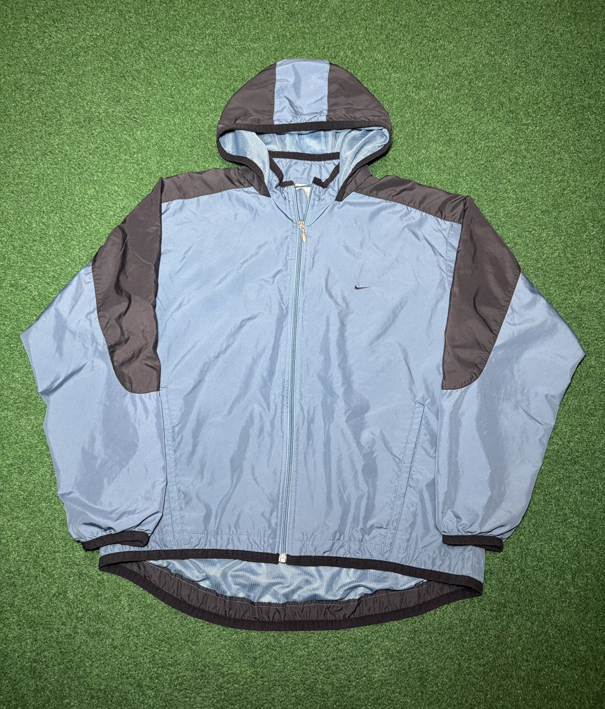 Nike Nike Windbreaker Full Zip Running Outdoor Gray Large Jacket Size L / US 10 / IT 46 - 1 Thumbnail