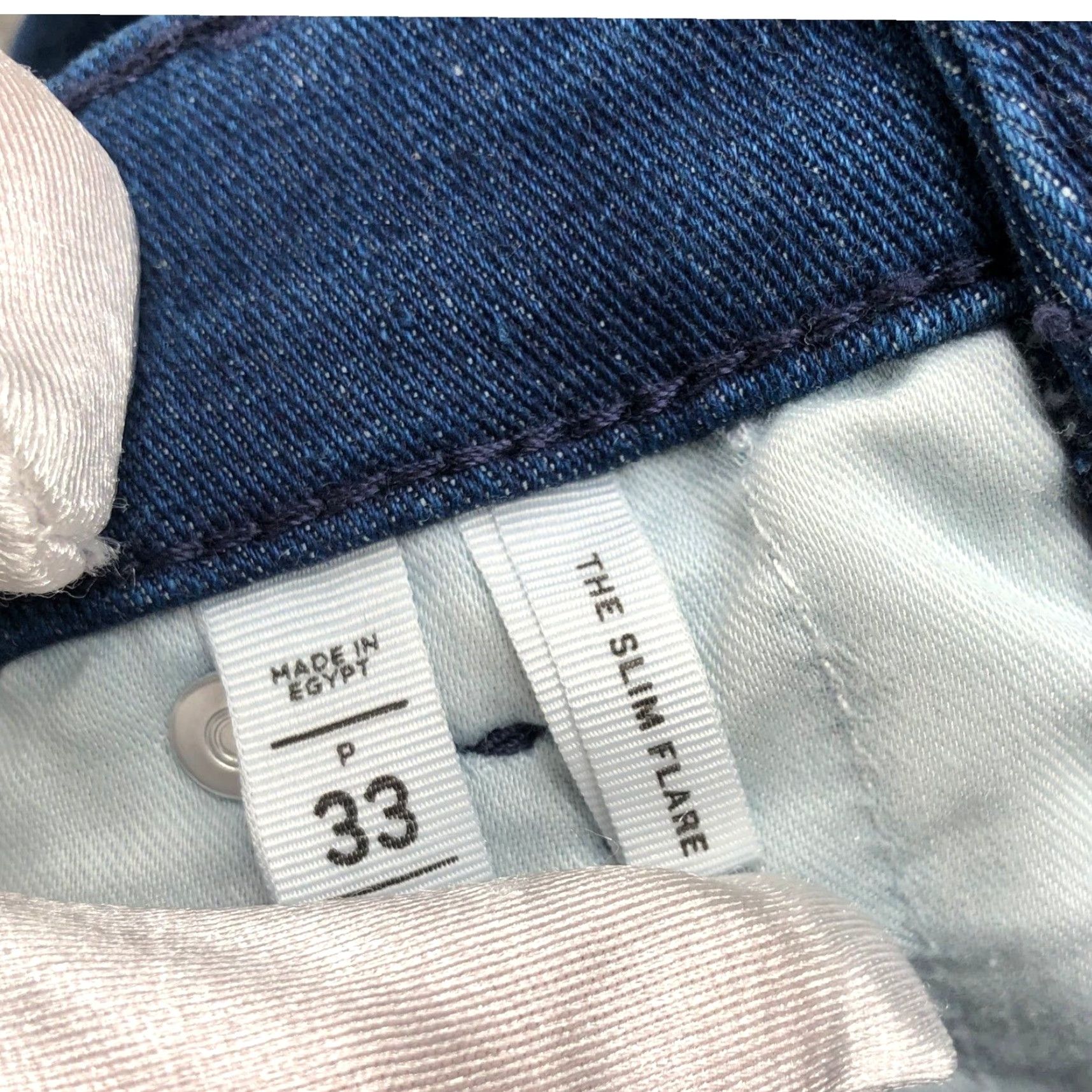 Loft LOFT Slim Flare Jeans Womens 33 Medium Blue High Rise Stretch Denim 5-Pocket Zipper Button Pocket Womens Pants Size 24" / US 00 / IT 34 - 5 Thumbnail