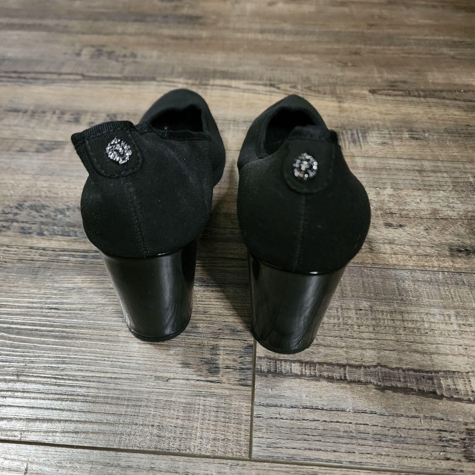 Anne Klein Anne Klein Classic Black Heel Chunky 3in heel size 8.5M BX42 Size US 8.5 / IT 38.5 - 4 Thumbnail