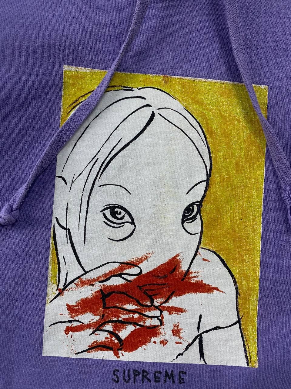 Supreme Supreme Nose Bleed Hoodie Big Logo Men Size M Purple Size US M / EU 48-50 / 2 - 5 Thumbnail