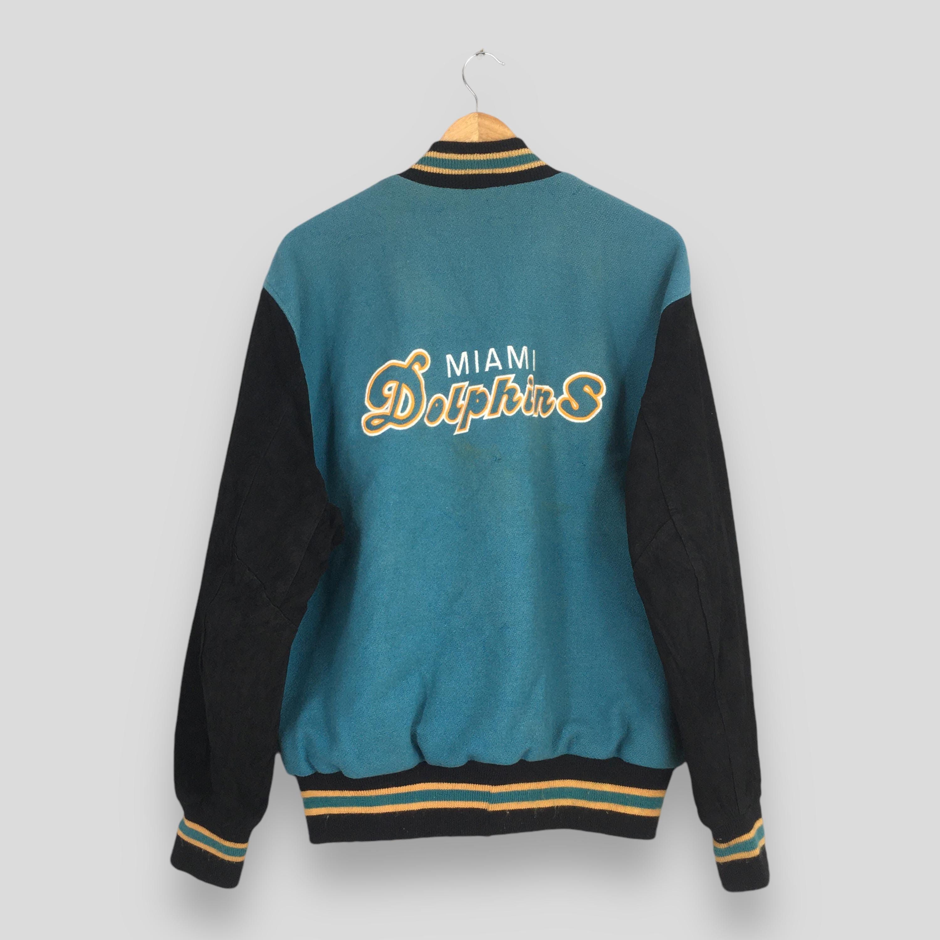 NFL Vintage 90s Miami Dolphins NFL Varsity Jacket XLarge Size US XL / EU 56 / 4 - 8 Thumbnail