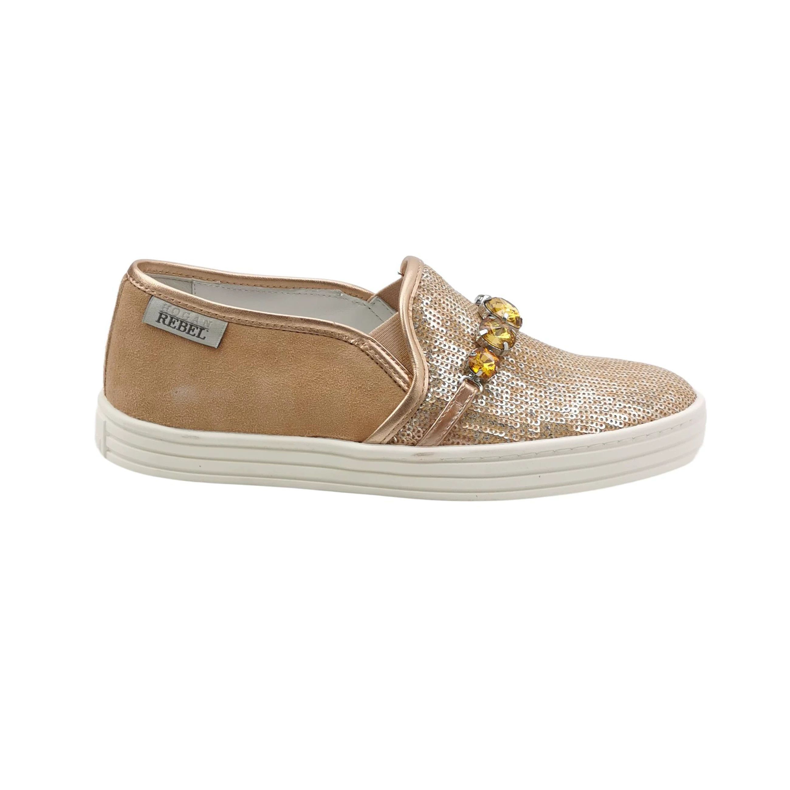 Hogan Hogan Suede Rhinestone Sequin Casual Shoes Size US 4.5 / IT 34.5 - 1 Thumbnail
