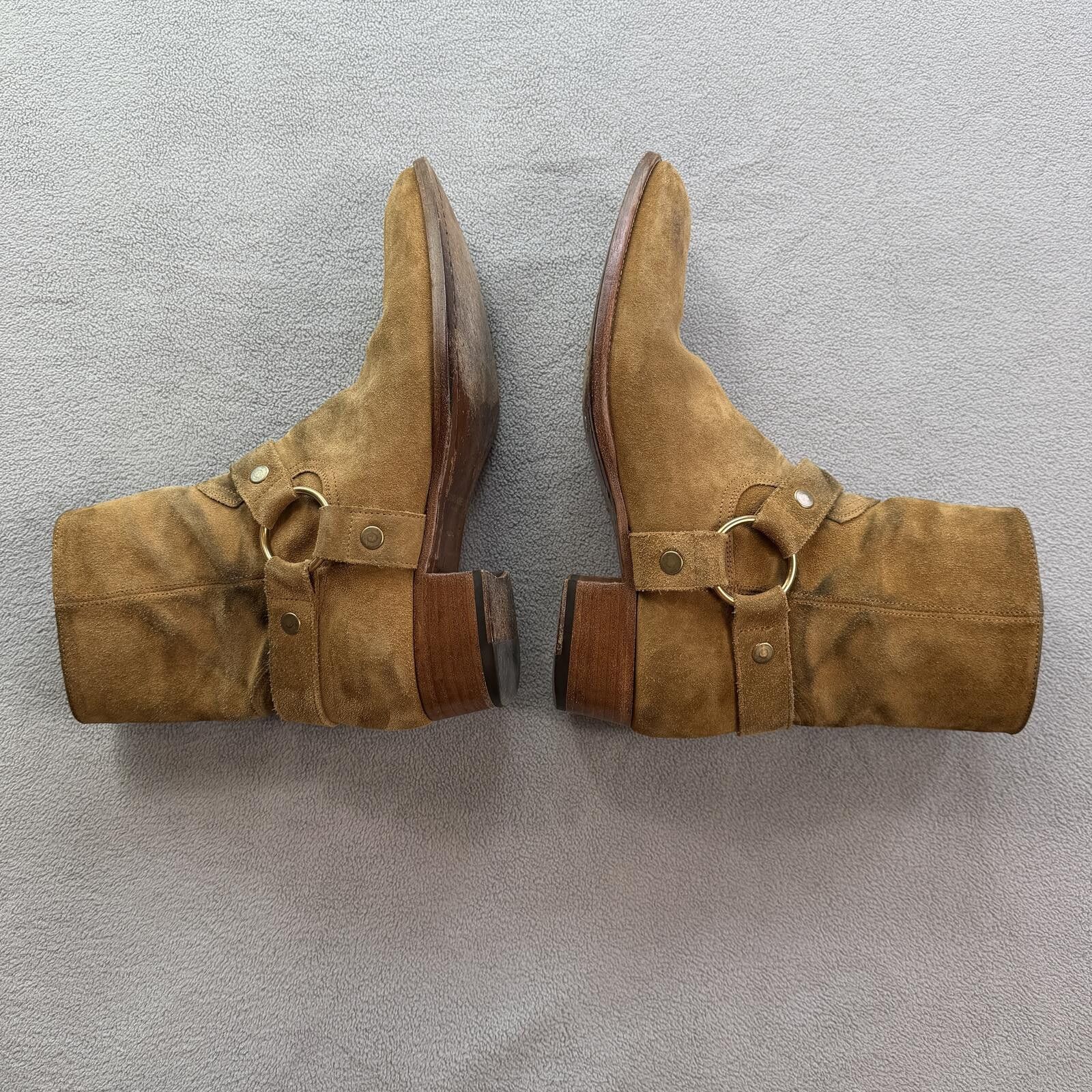 Saint Laurent Paris Saint Laurent Paris Wyatt Harness Suede Boots Tan Mens US 8 Size US 8 / EU 41 - 7 Thumbnail