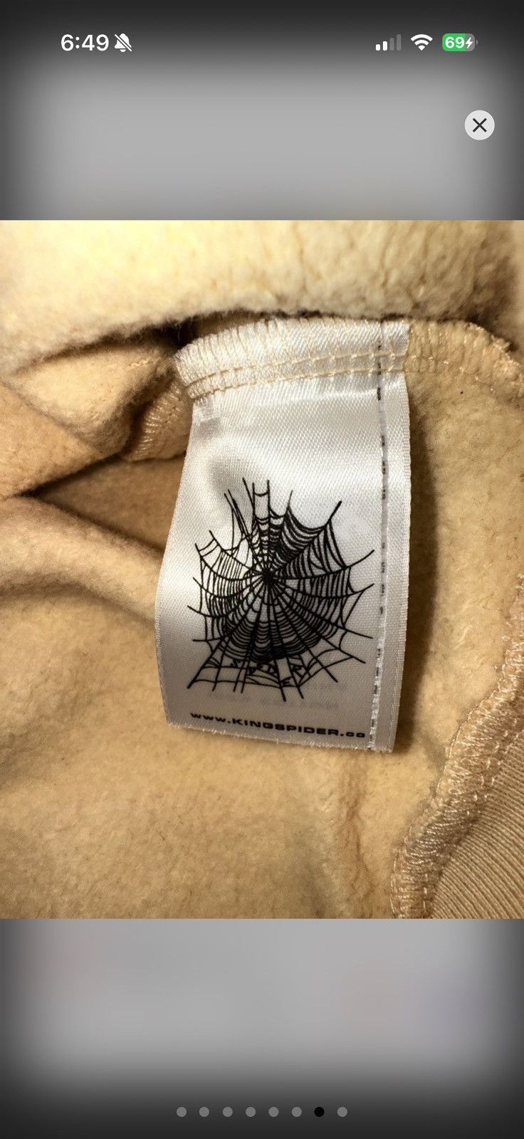 Sp5der Sp5der Cream OG Web V2 Hoodie Size US S / EU 44-46 / 1 - 7 Thumbnail