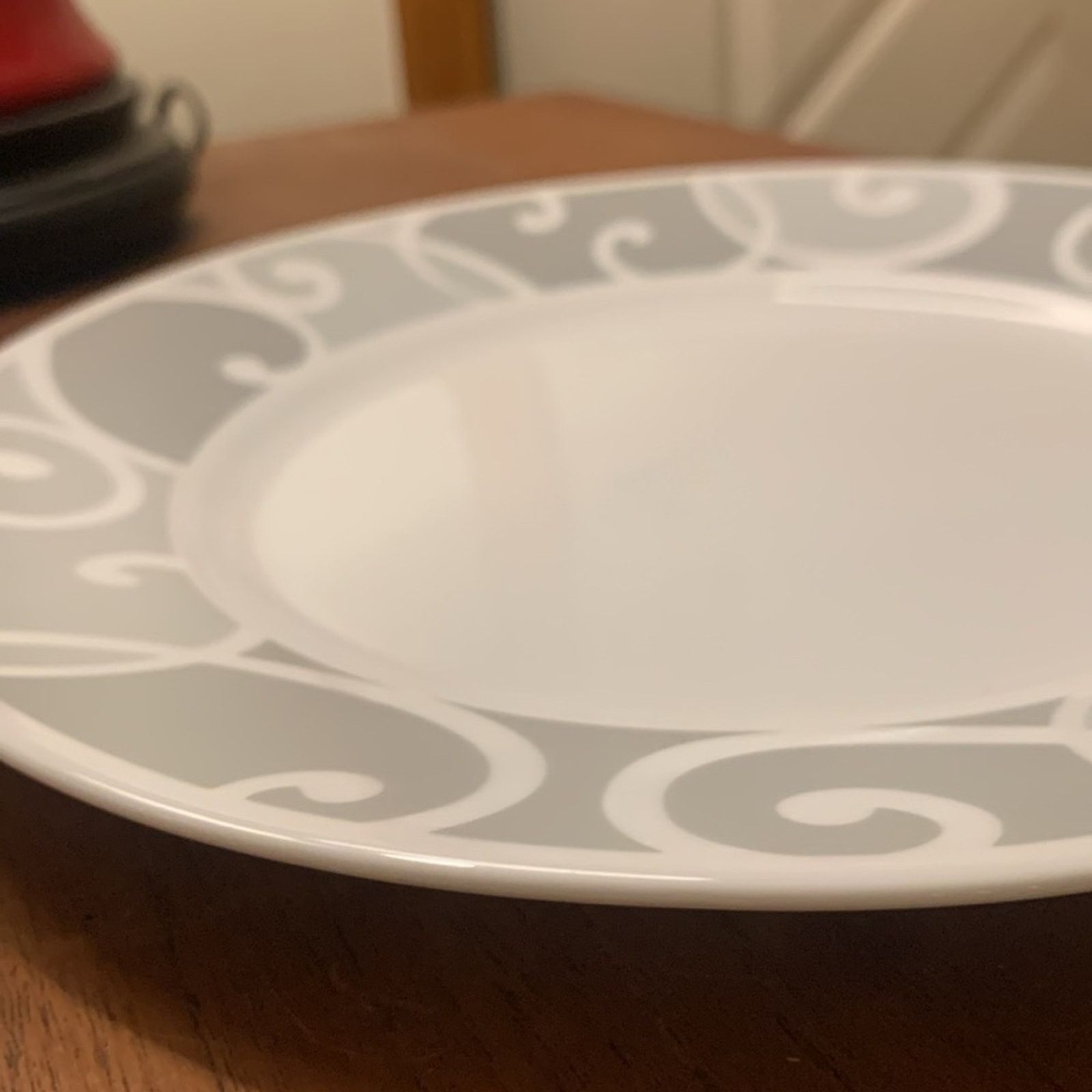 Vintage 8 Corelle Vitrelle modernist swirl dinnerplates Corningware Size ONE SIZE - 3 Thumbnail